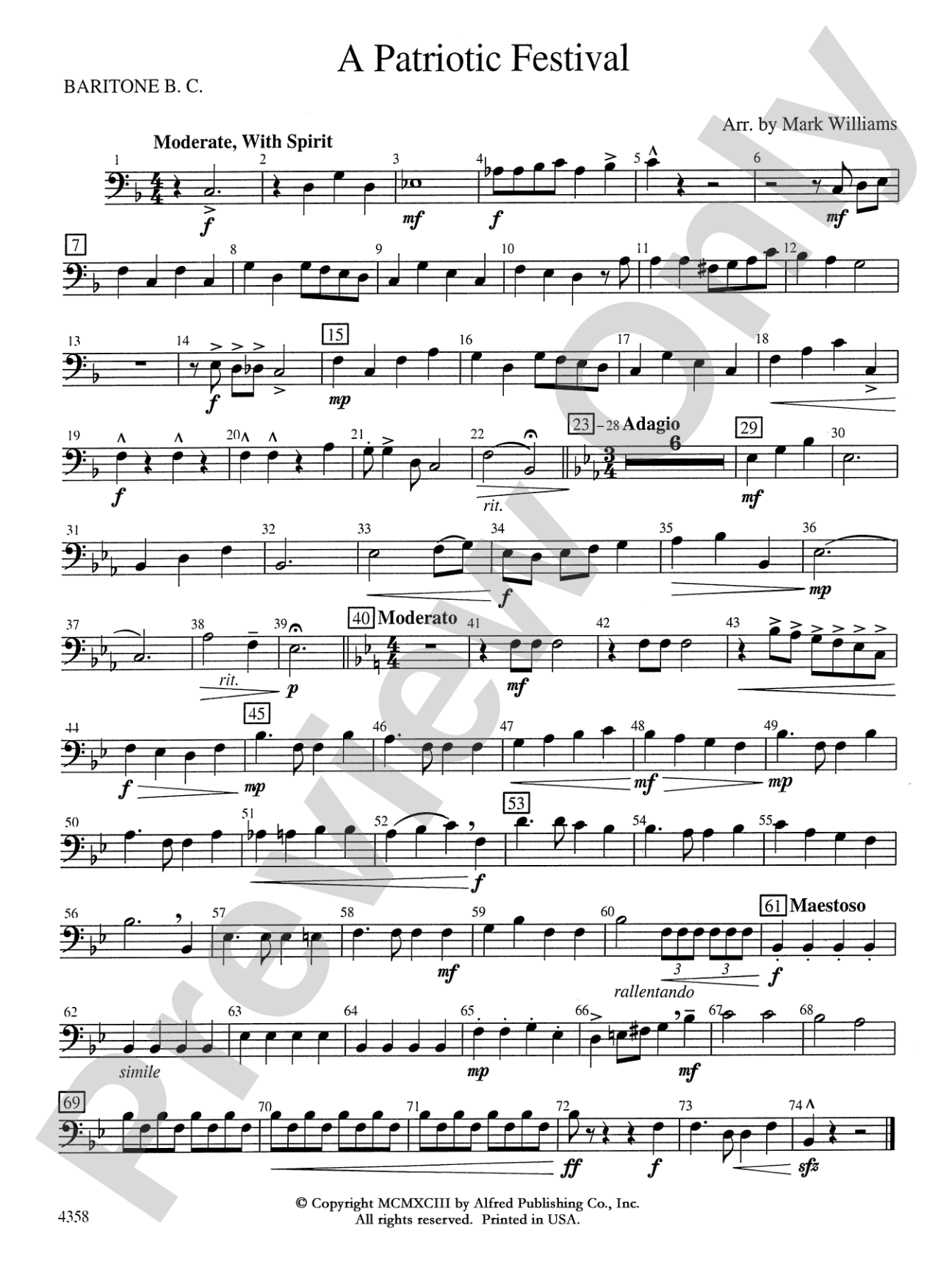 A Patriotic Festival: Baritone B.C.