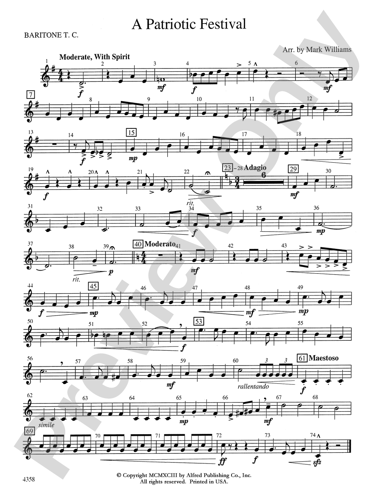 A Patriotic Festival: Baritone T.C.