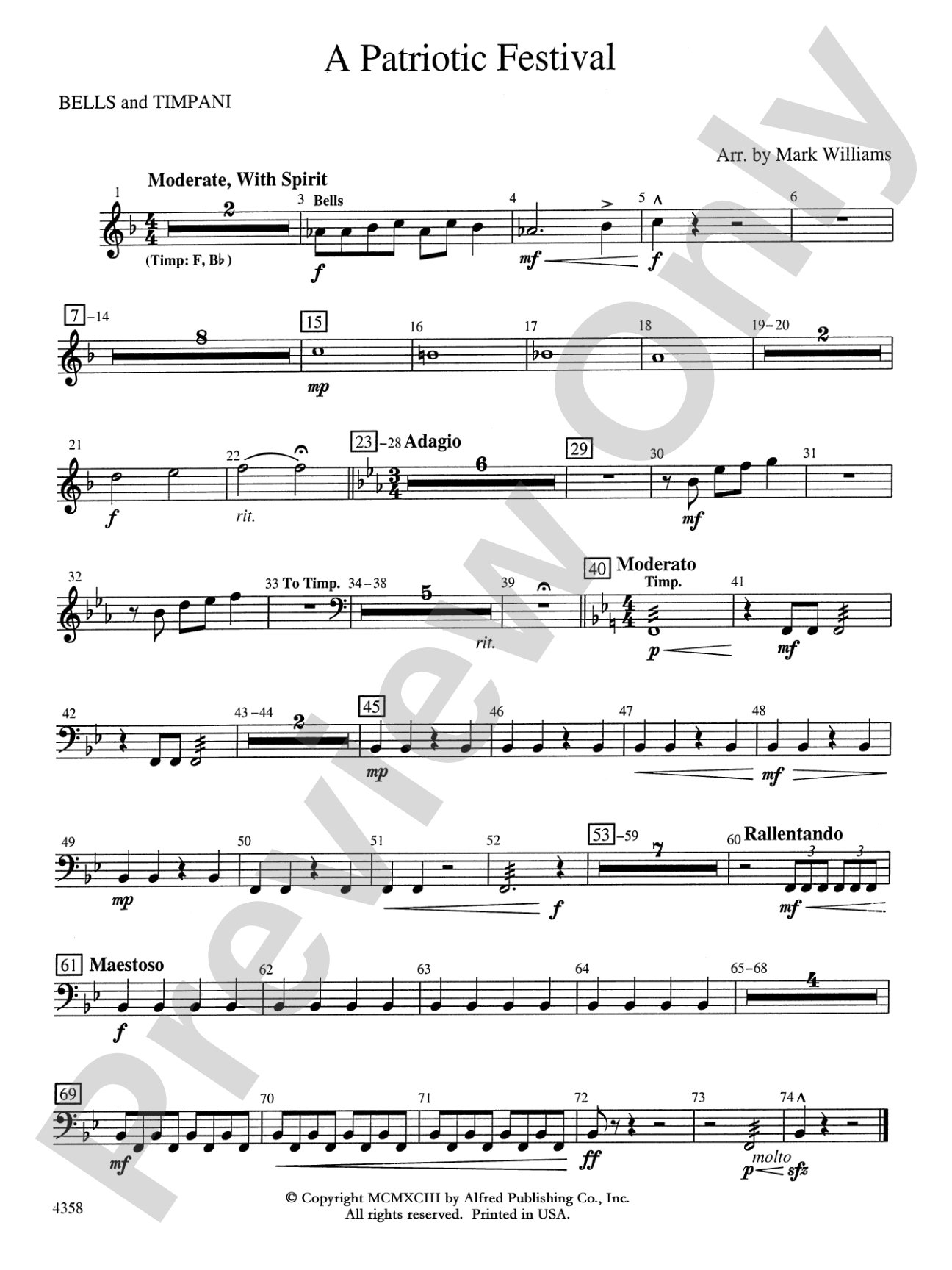 A Patriotic Festival: Timpani