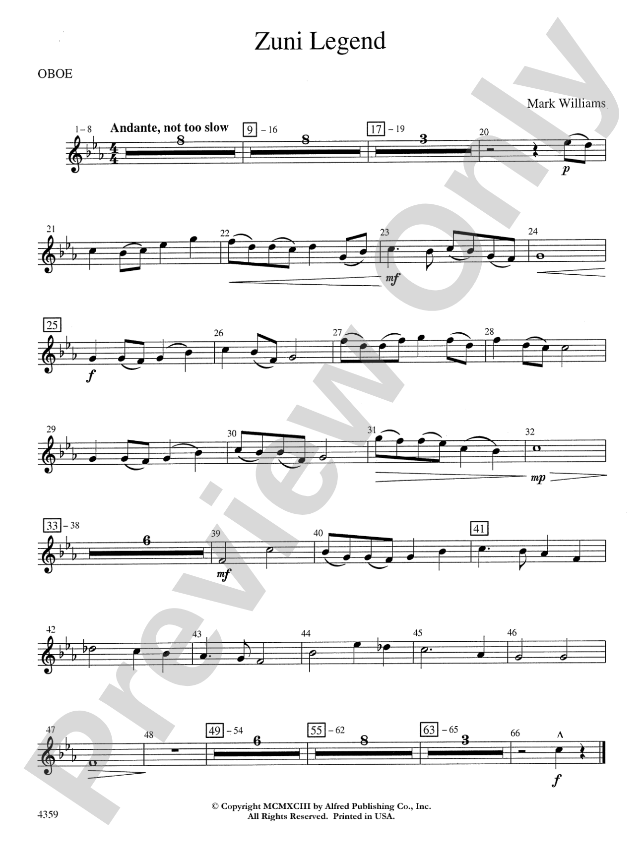 Zuni Legend: Oboe