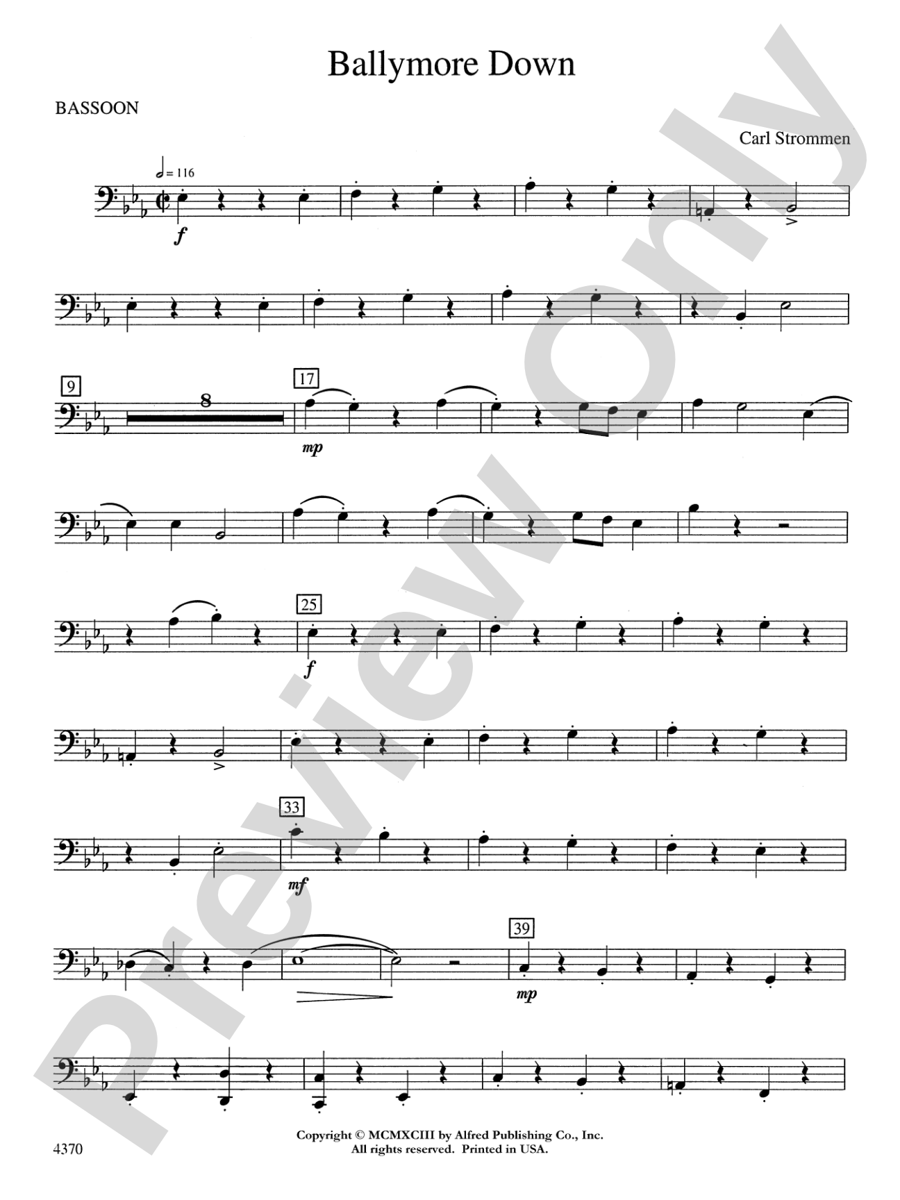 Ballymore Down: Bassoon