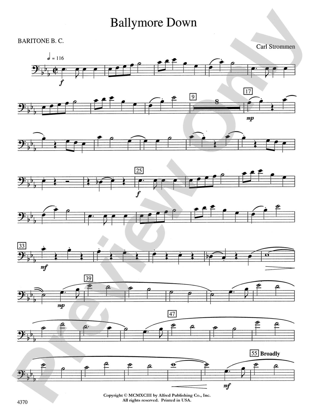 Ballymore Down: Baritone B.C.