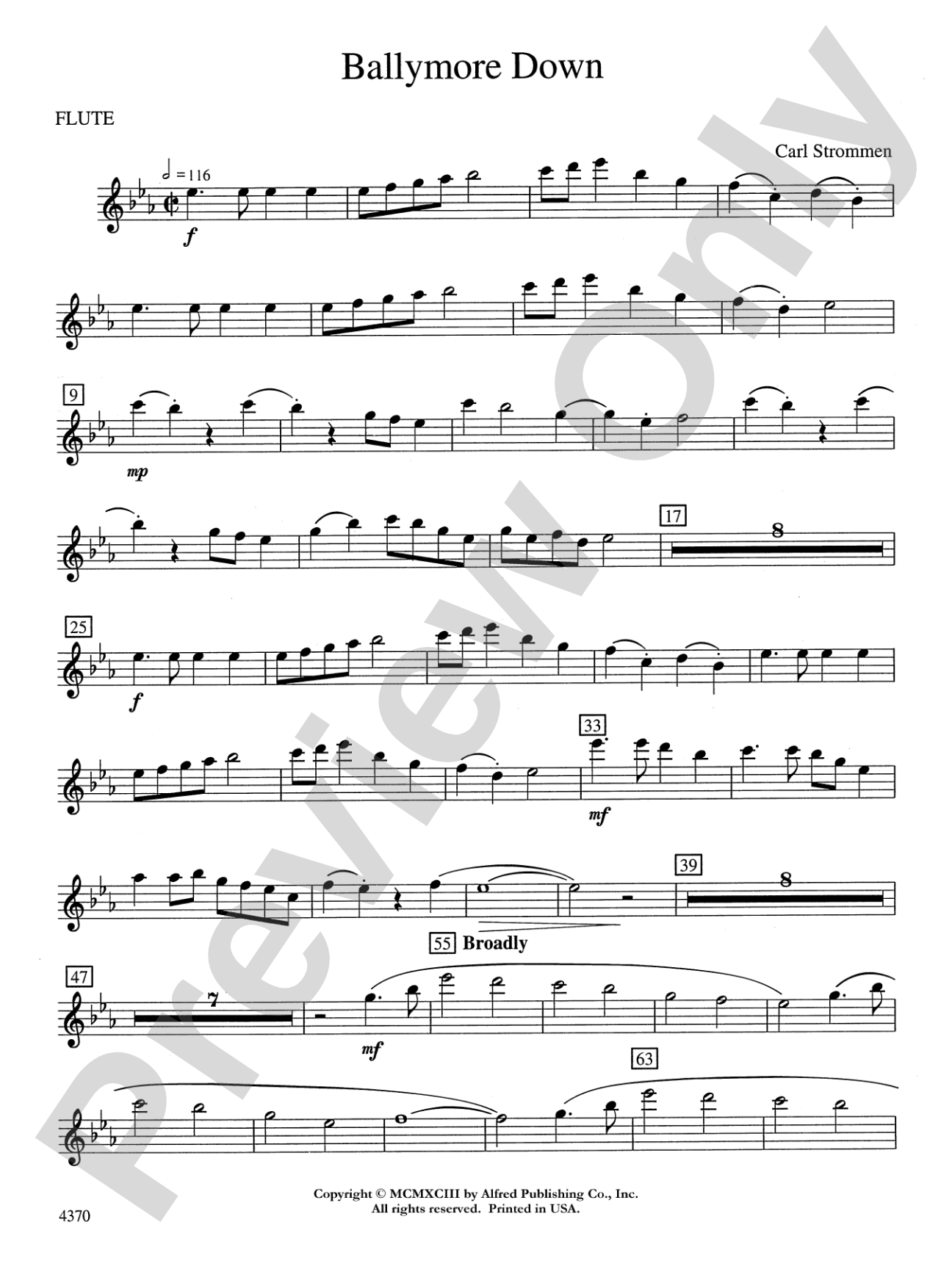 Ballymore Down: Flute