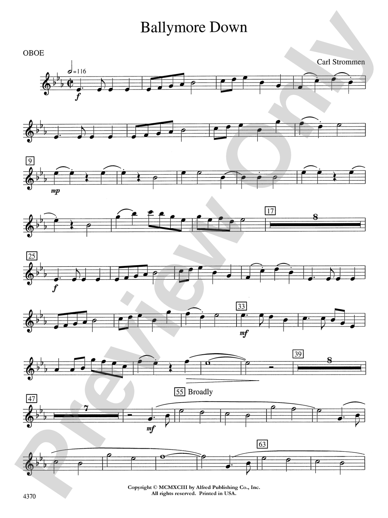 Ballymore Down: Oboe