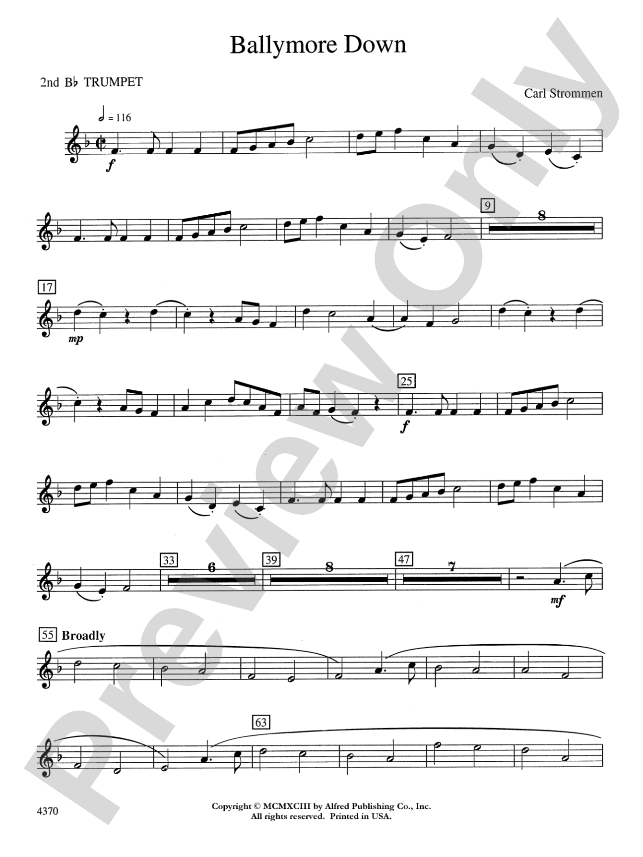 Ballymore Down: 2nd B-flat Trumpet