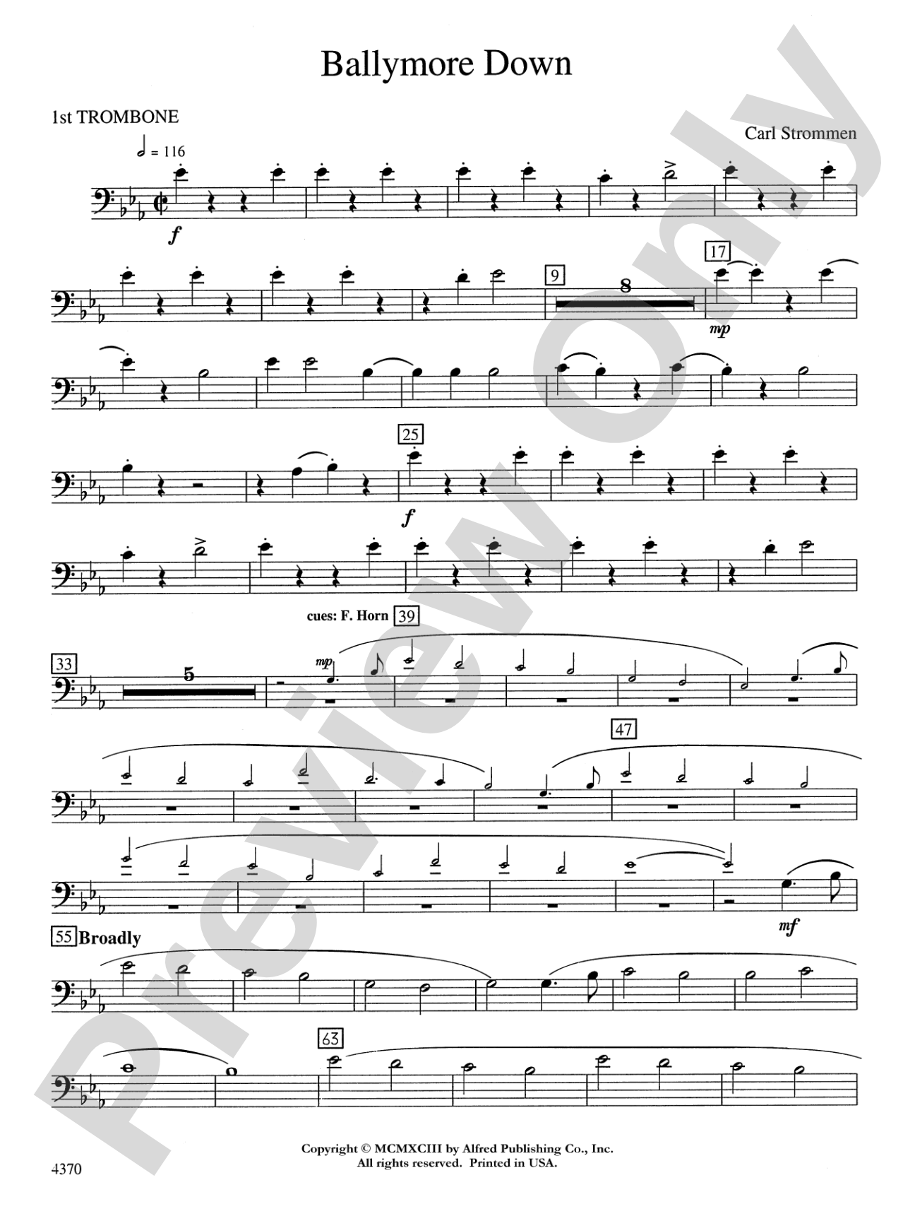 Ballymore Down: 1st Trombone