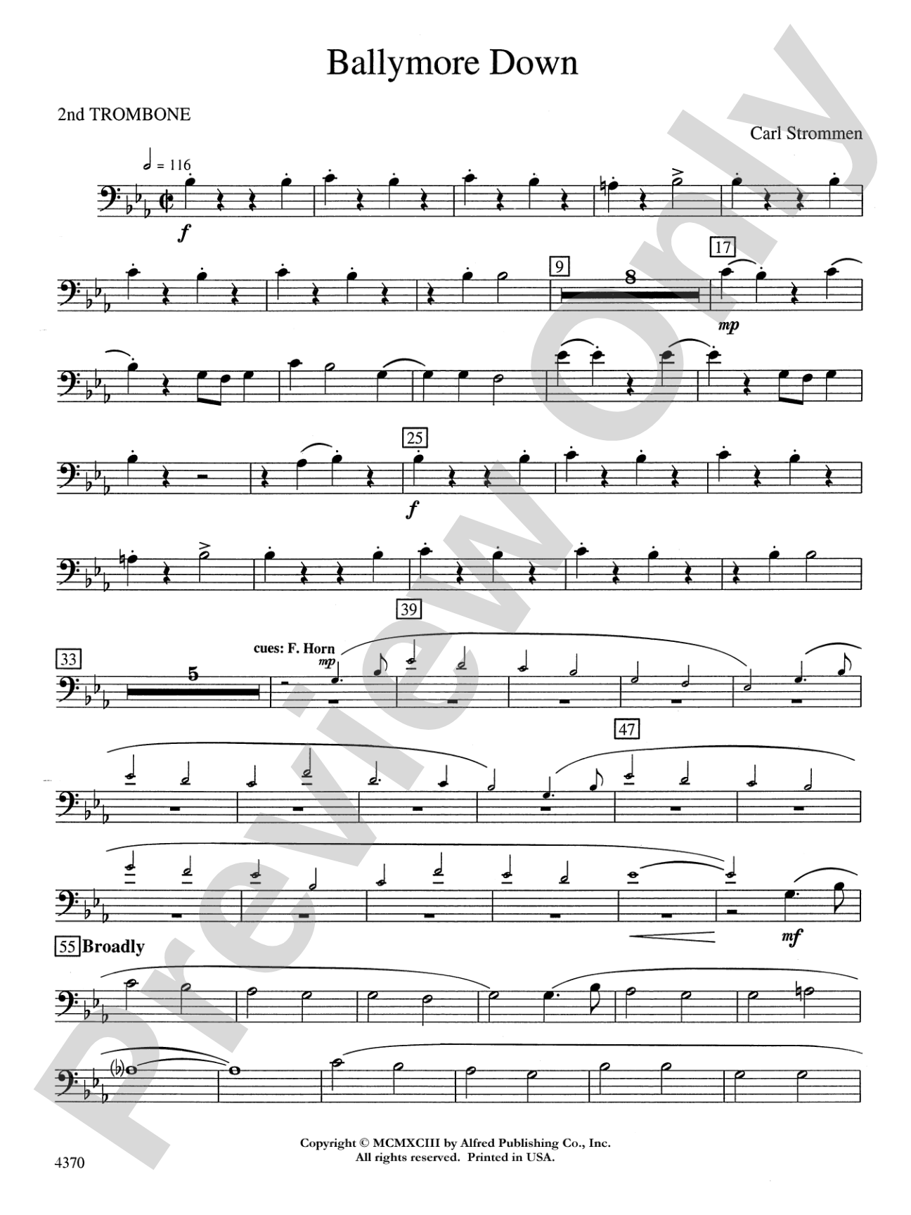 Ballymore Down: 2nd Trombone