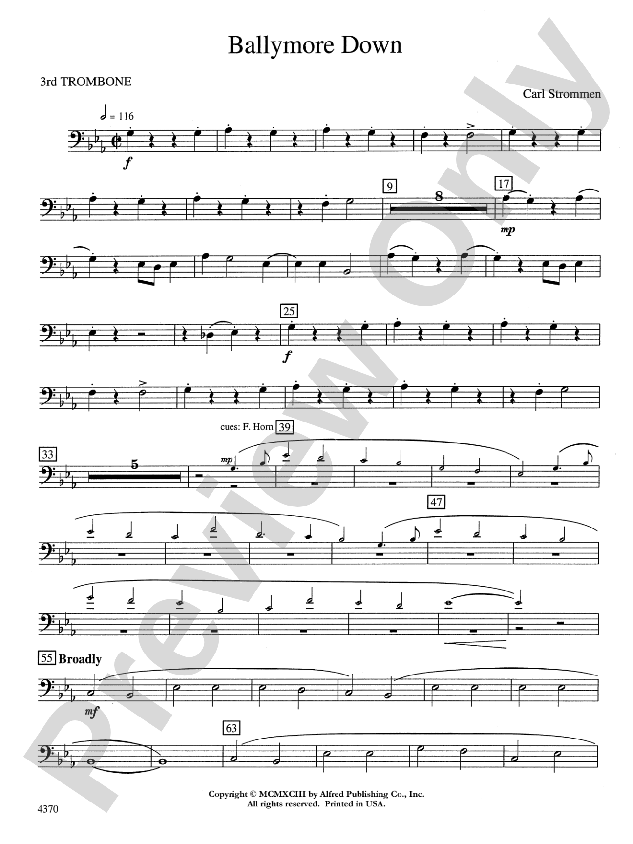 Ballymore Down: 3rd Trombone