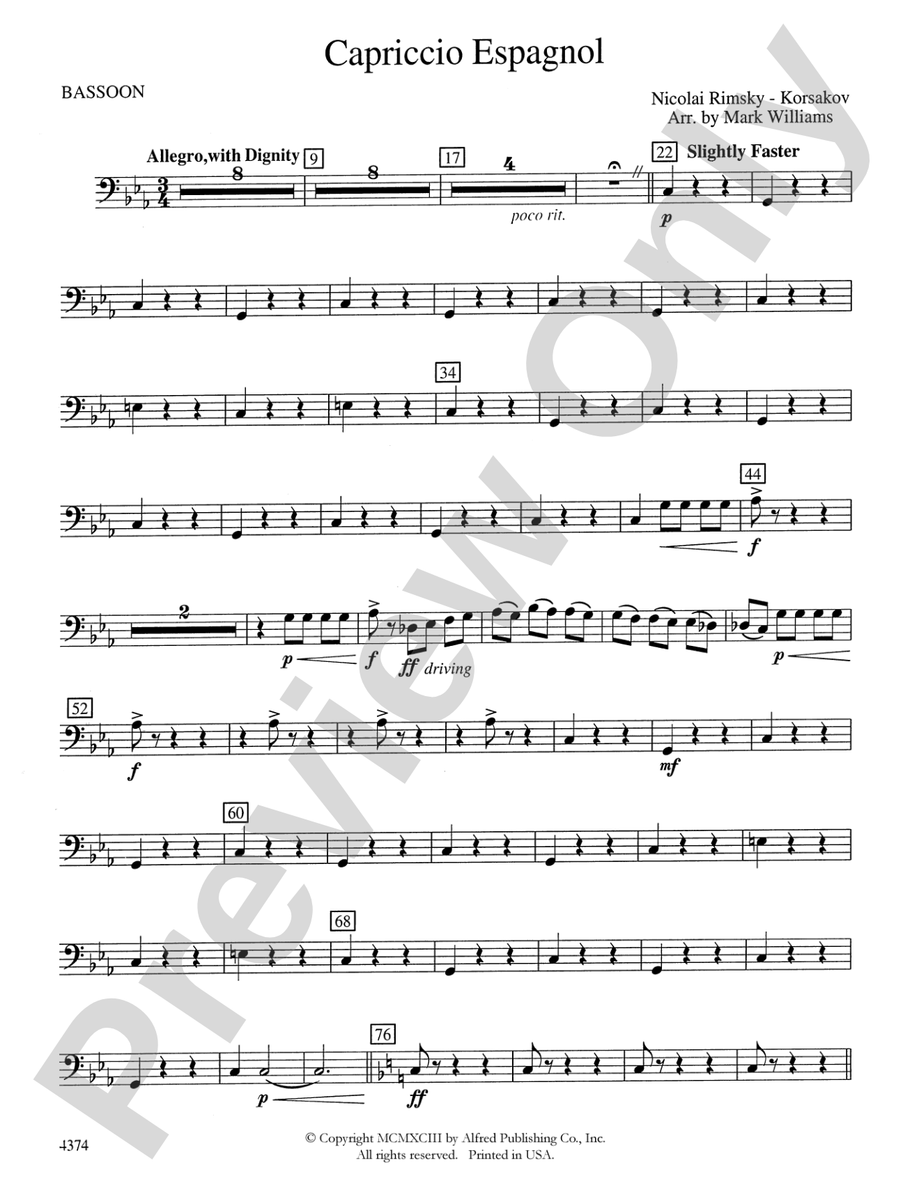 Capriccio Espagnol: Bassoon