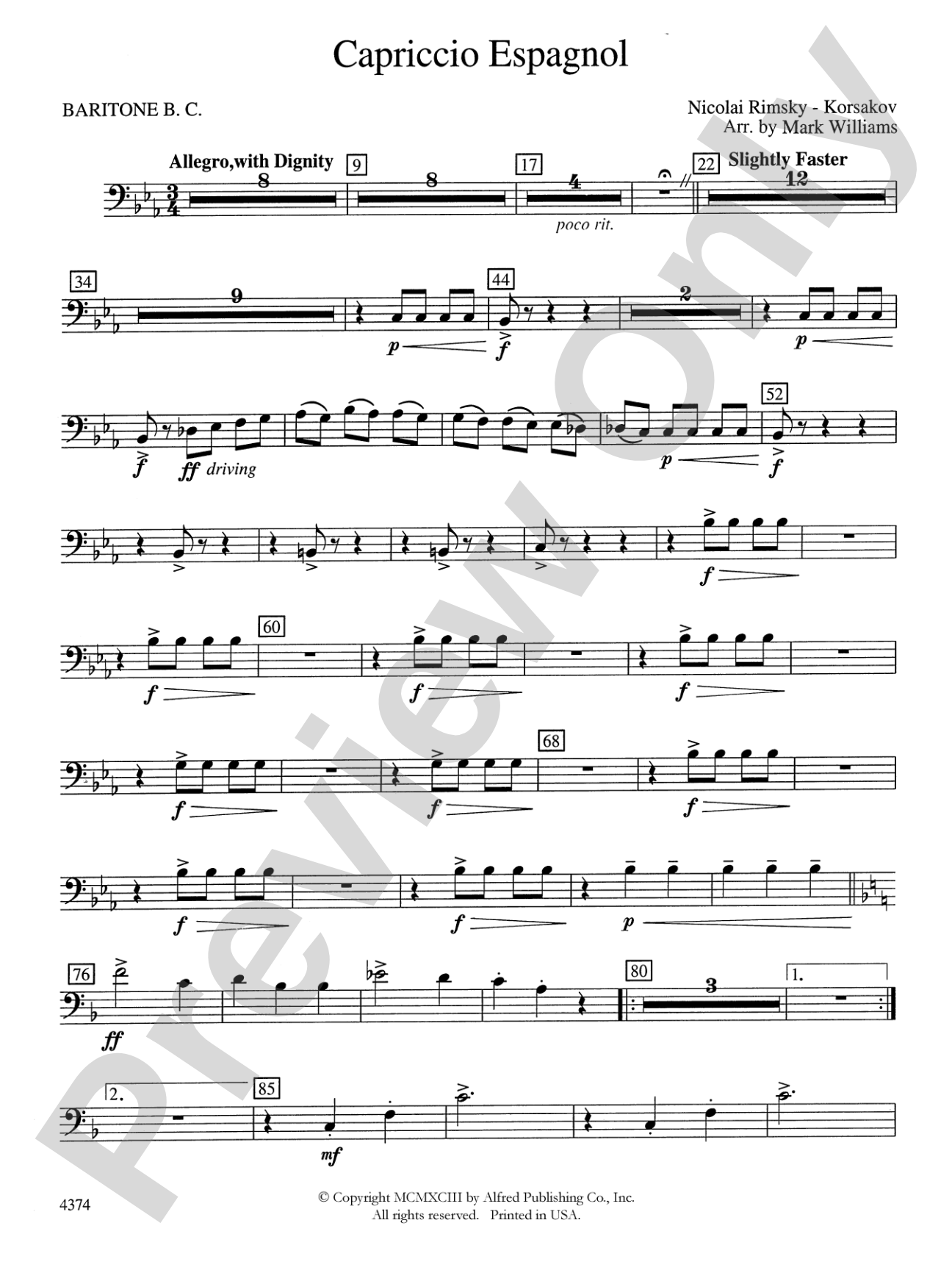 Capriccio Espagnol: Baritone B.C.