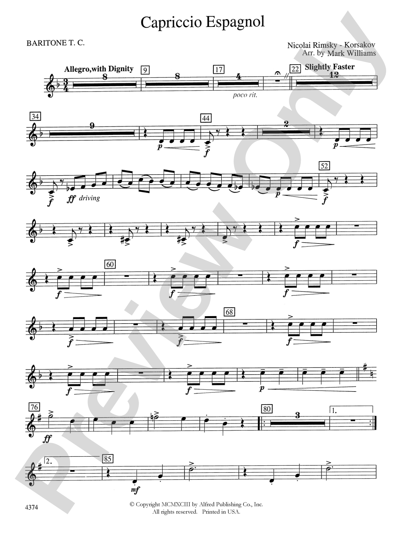 Capriccio Espagnol: Baritone T.C.