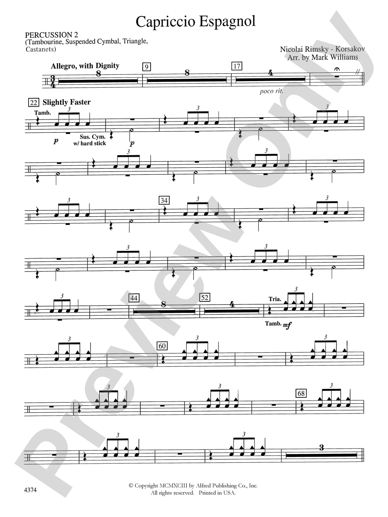 Capriccio Espagnol: 2nd Percussion