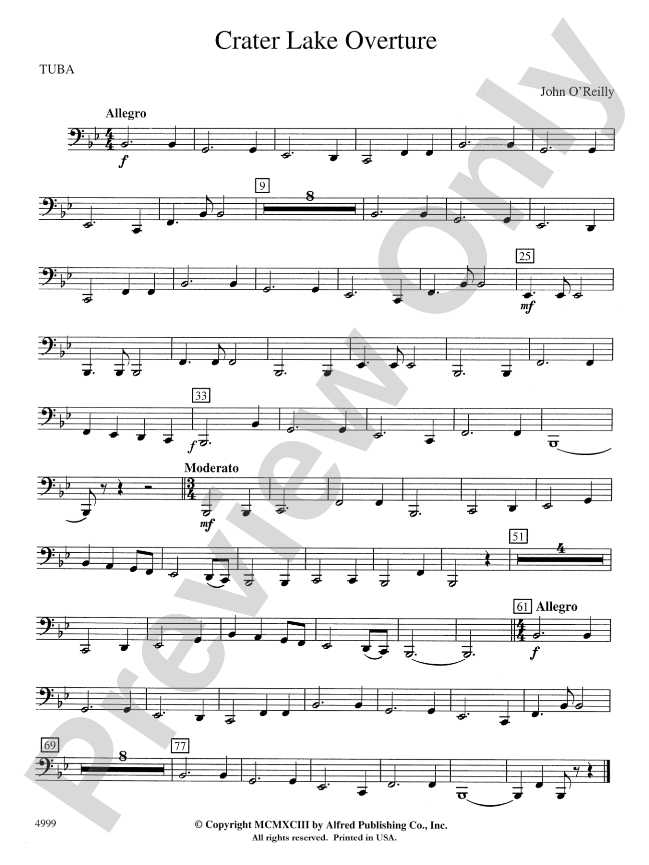 Crater Lake Overture: Tuba
