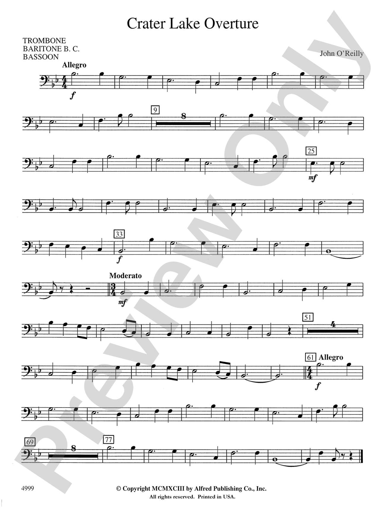 Crater Lake Overture: 1st Trombone