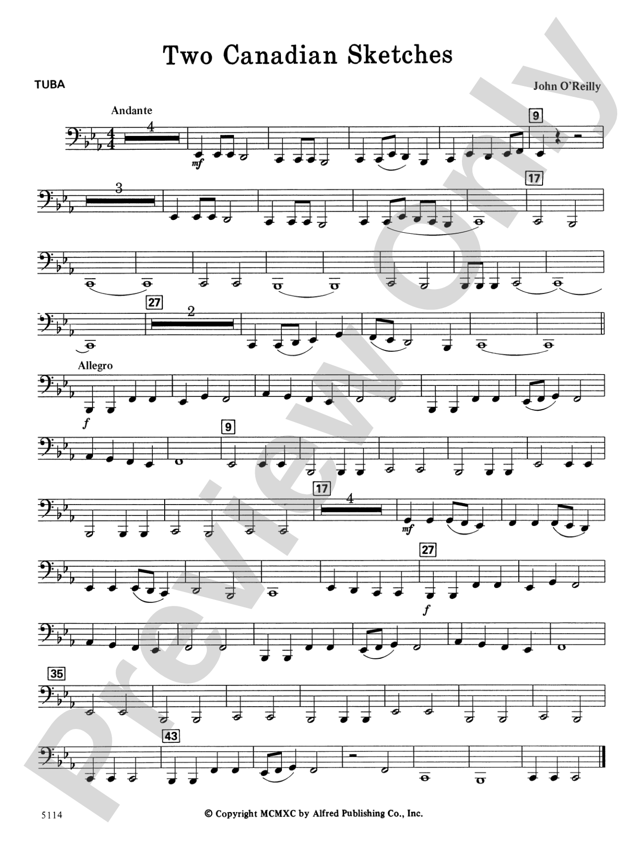 Two Canadian Sketches: Tuba