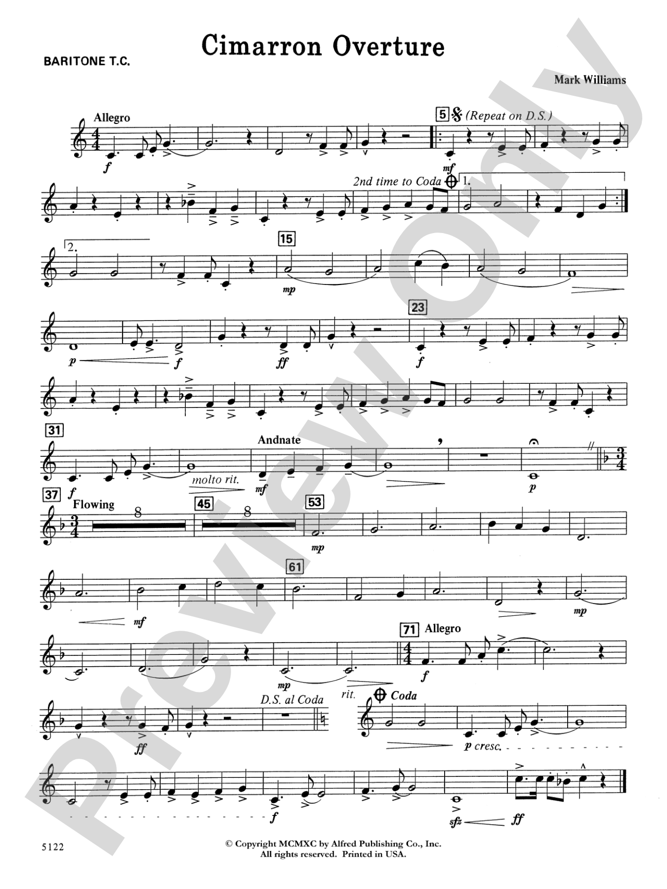 Cimarron Overture: Baritone T.C.