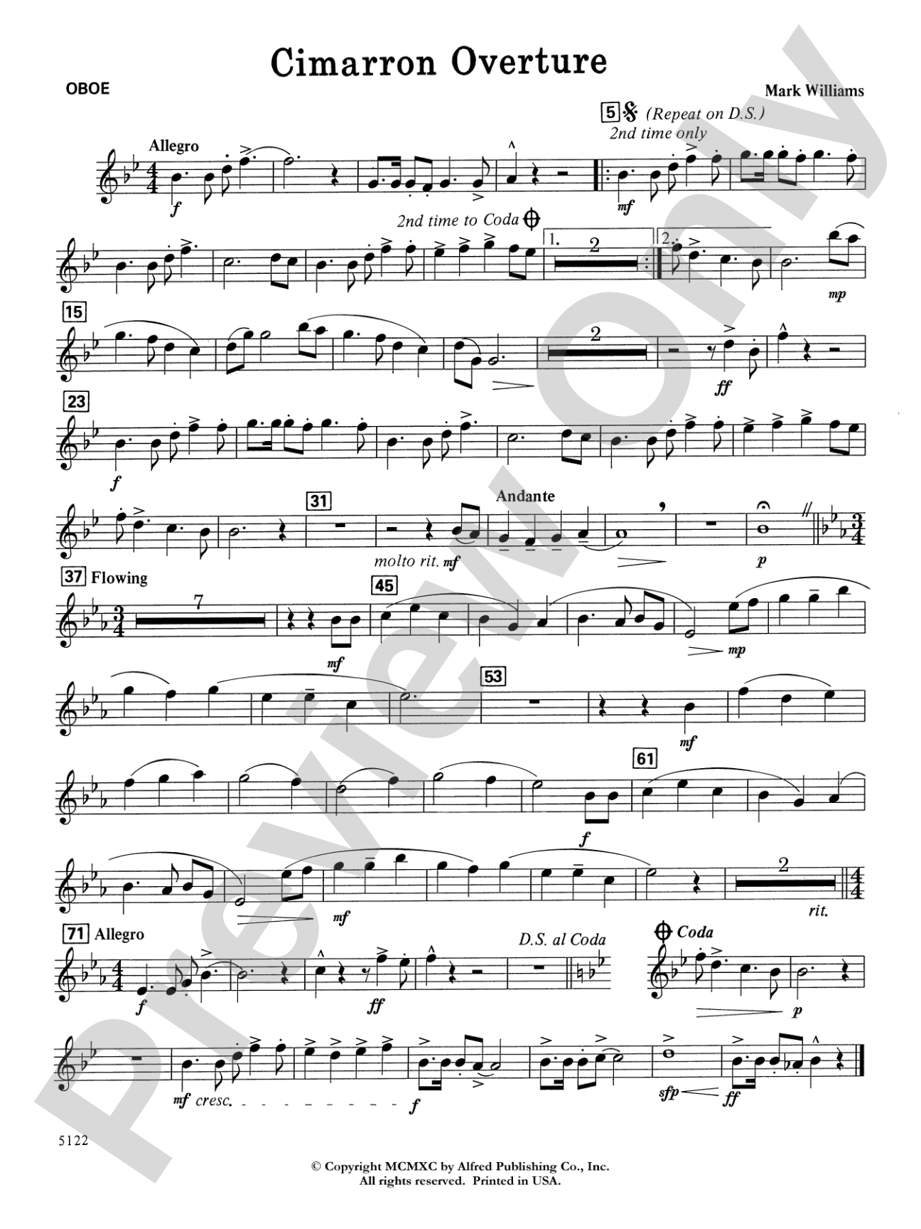 Cimarron Overture: Oboe