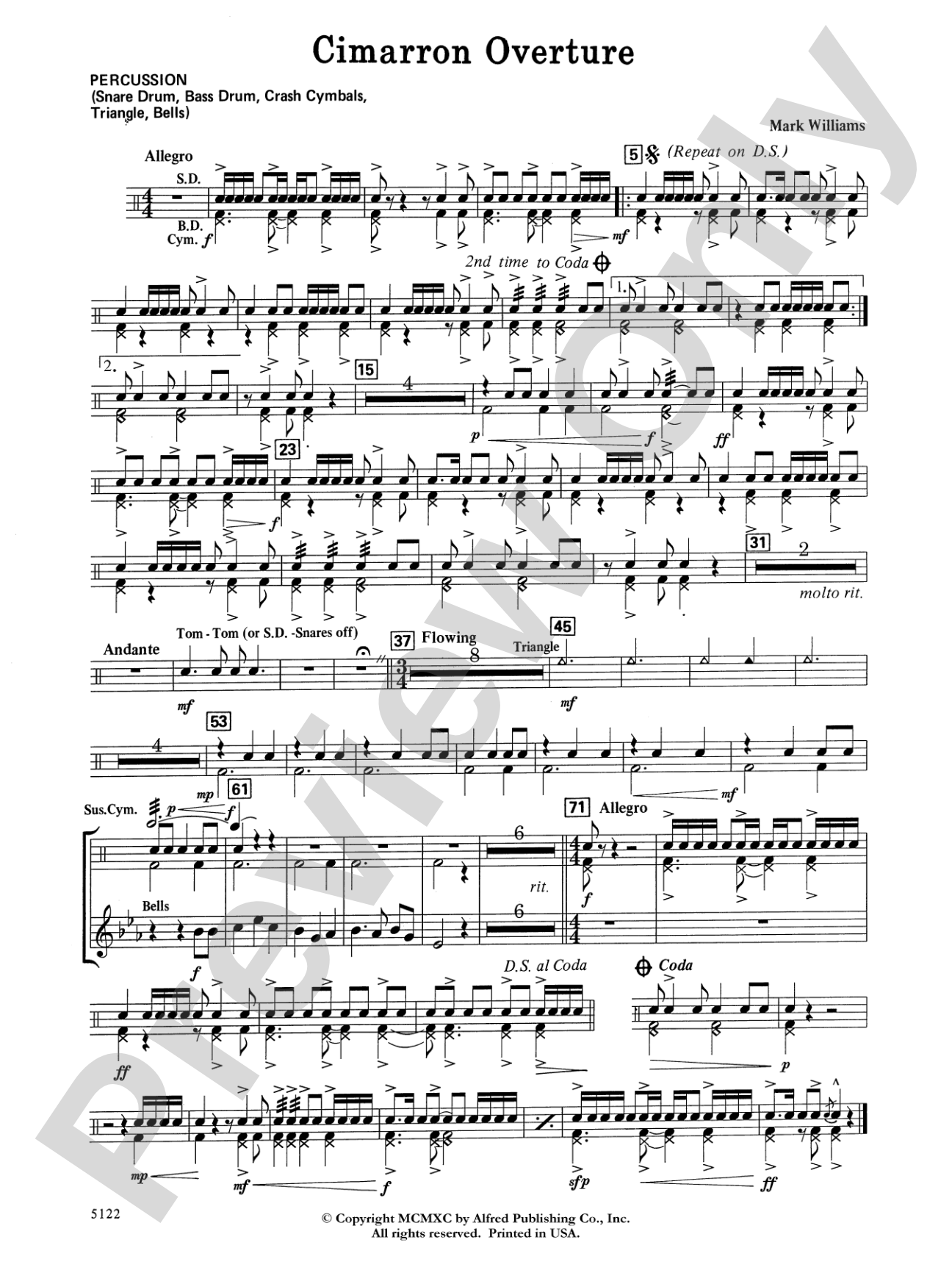 Cimarron Overture: 1st Percussion