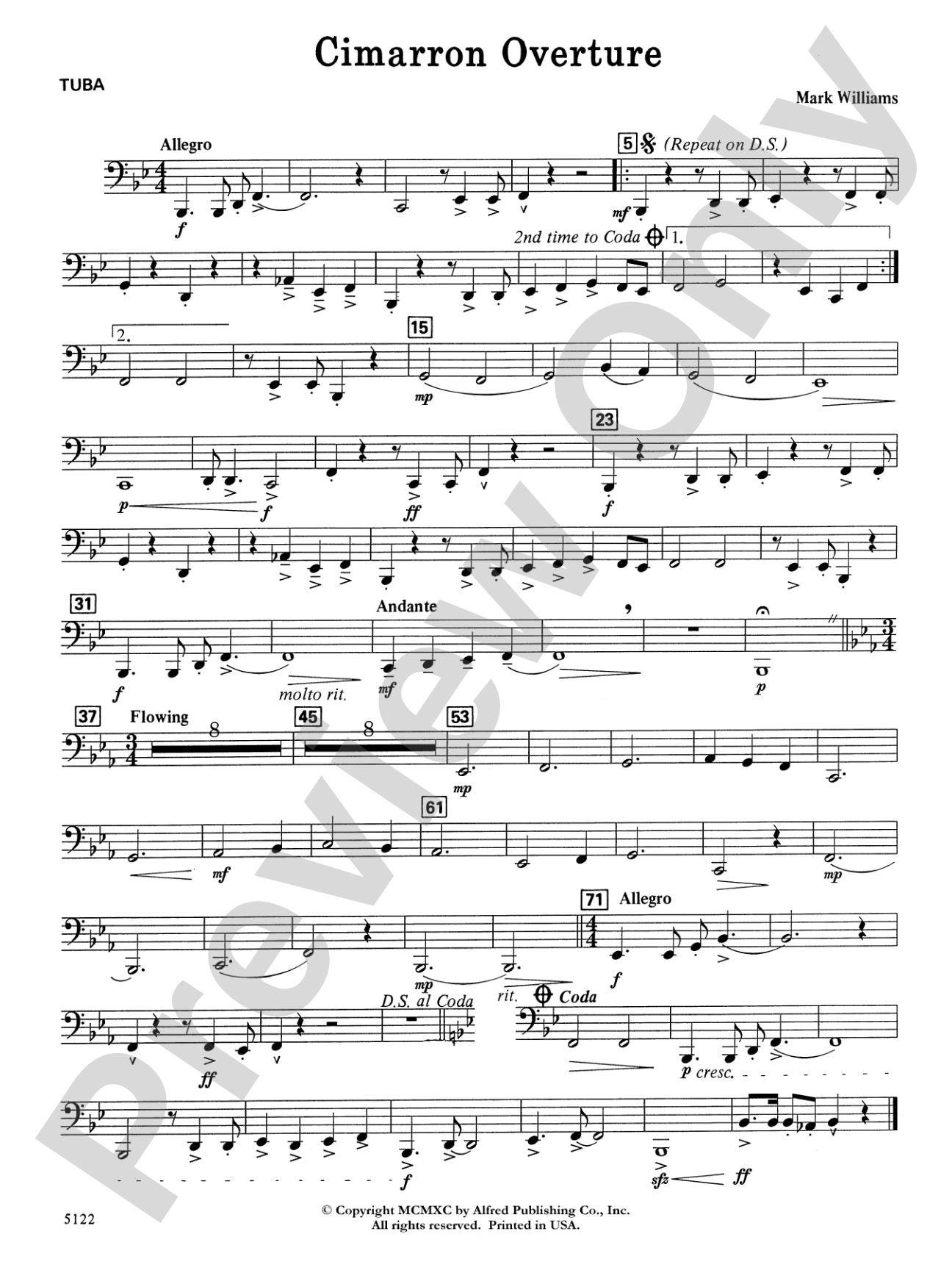 Cimarron Overture: Tuba