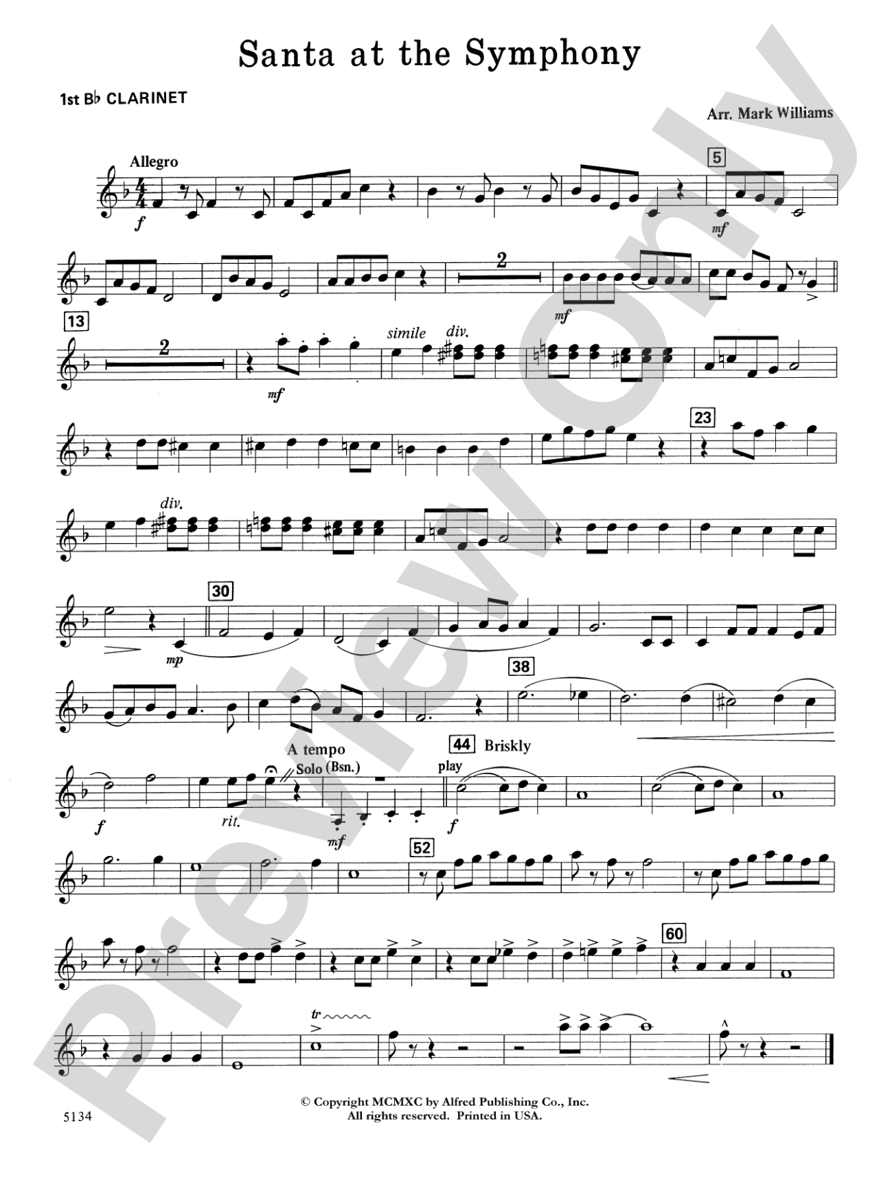 Santa at the Symphony: 1st B-flat Clarinet