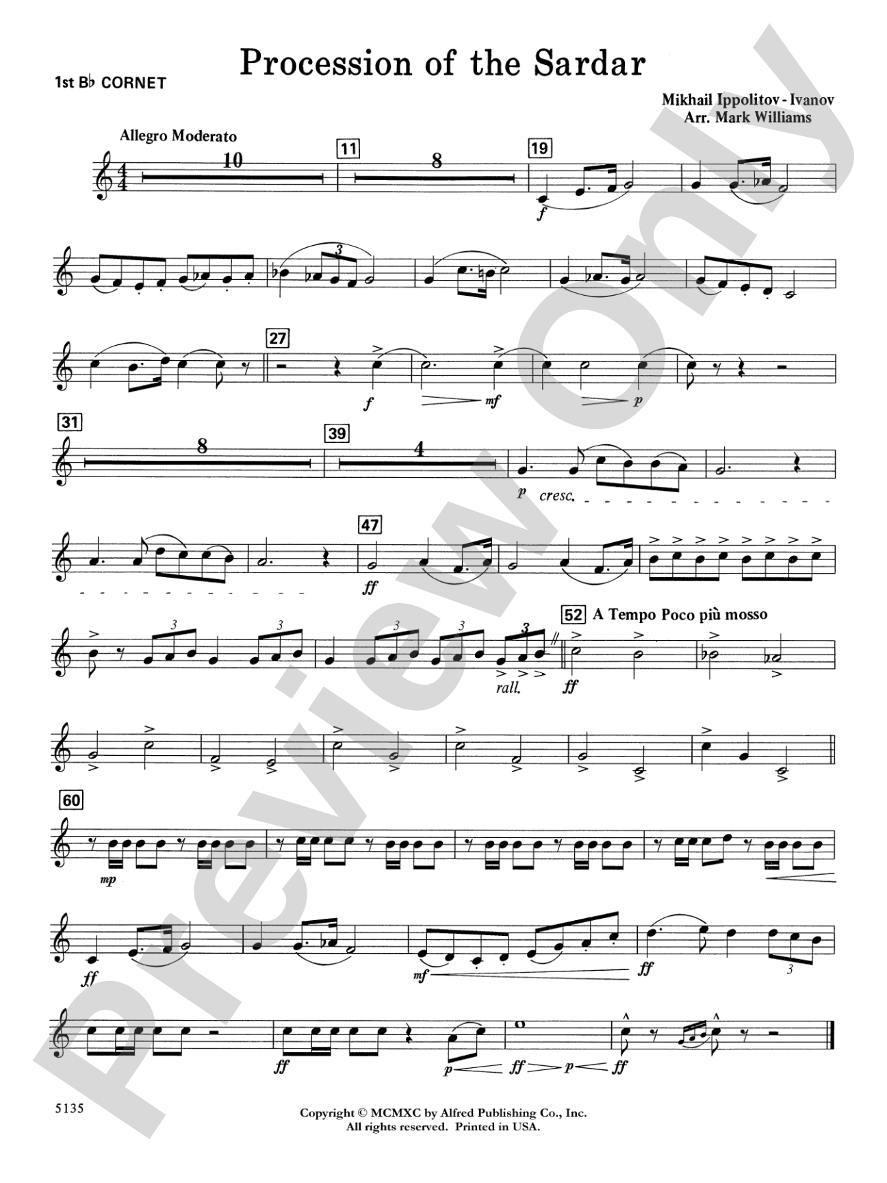 Procession of the Sardar: 1st B-flat Cornet