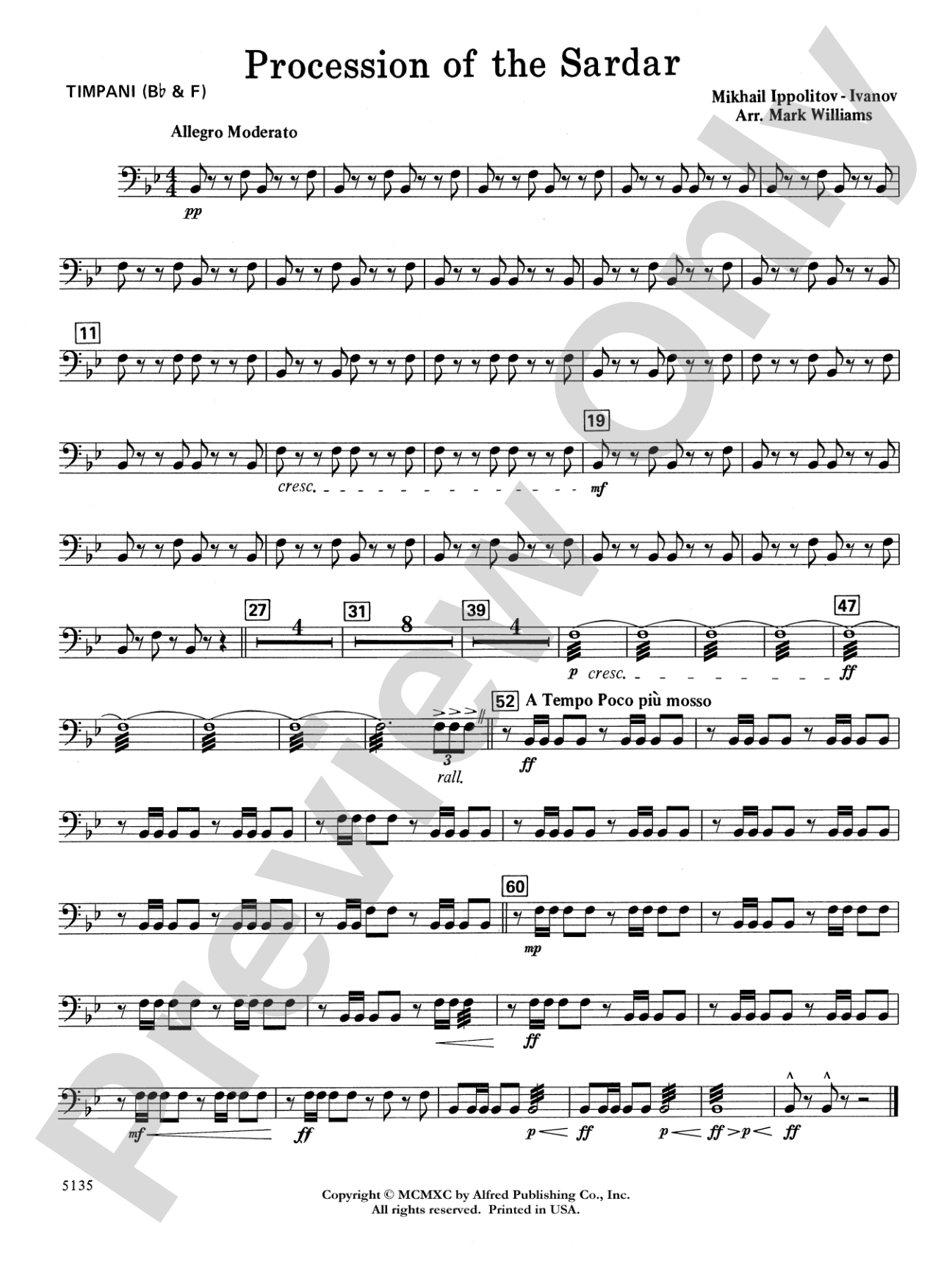 Procession of the Sardar: Timpani