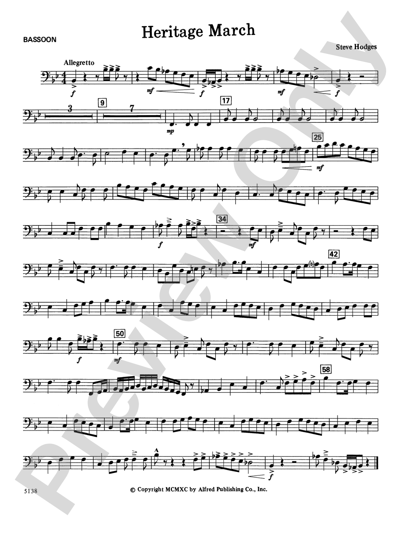 Heritage March: Bassoon