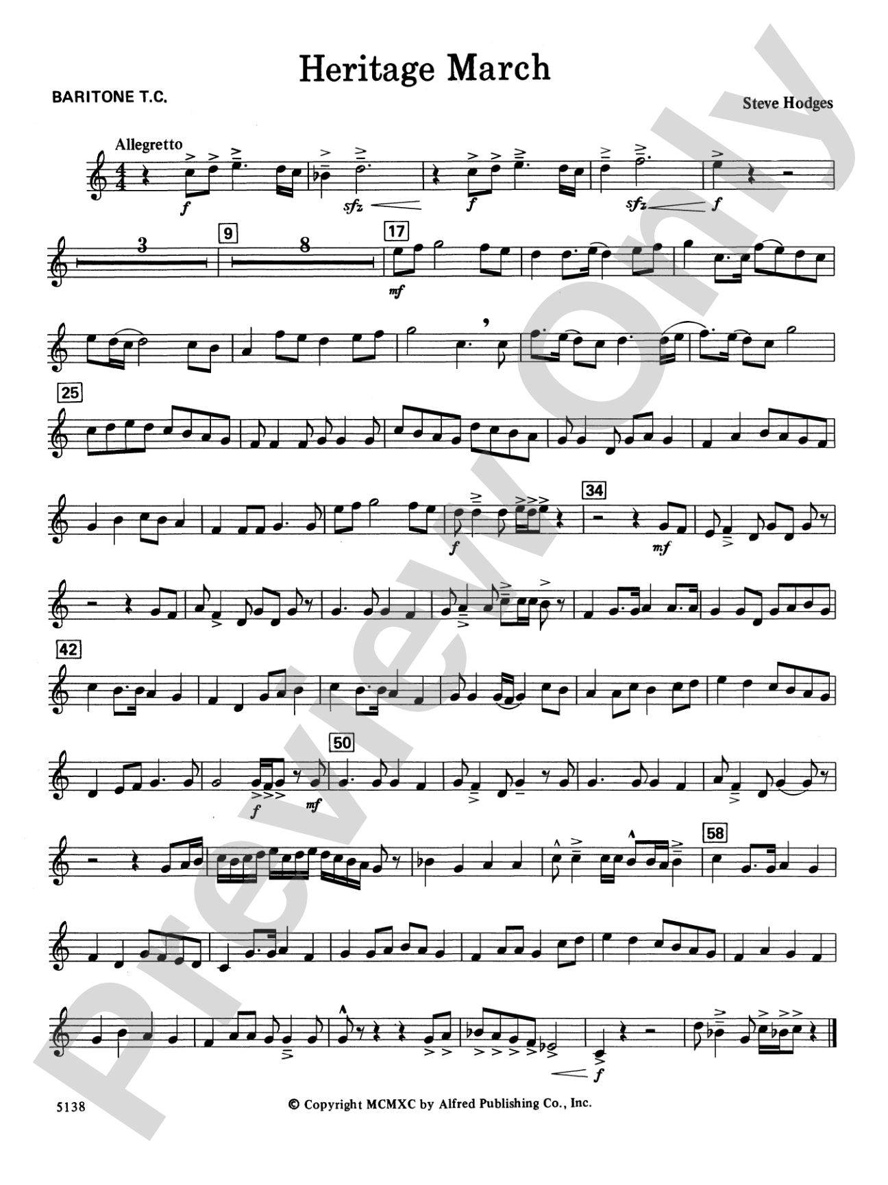 Heritage March: Baritone T.C.