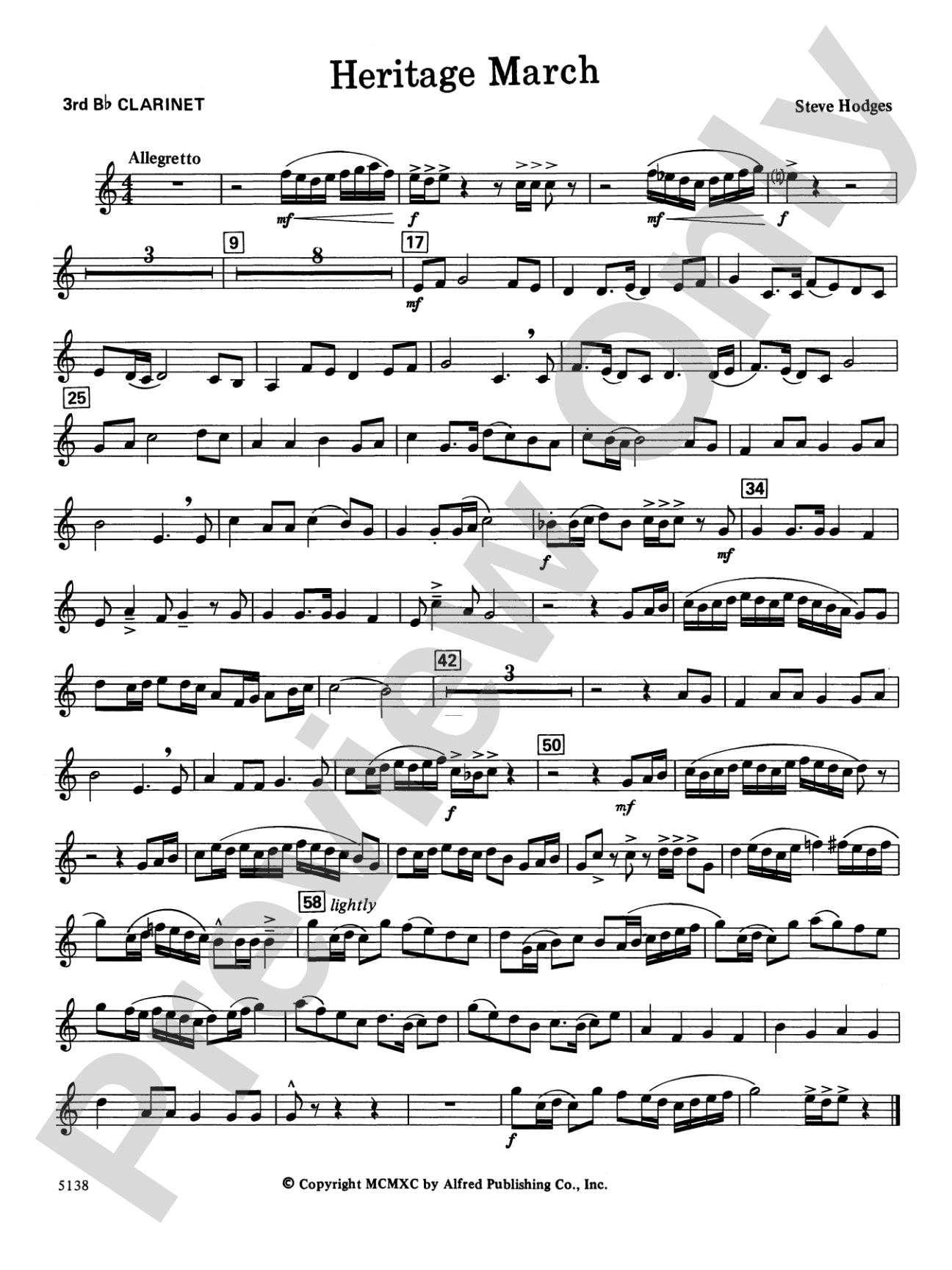 Heritage March: 3rd B-flat Clarinet