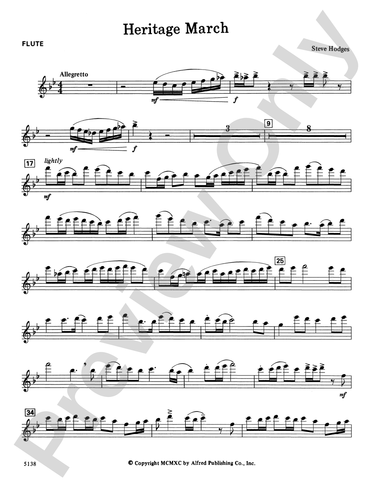 Heritage March: Flute