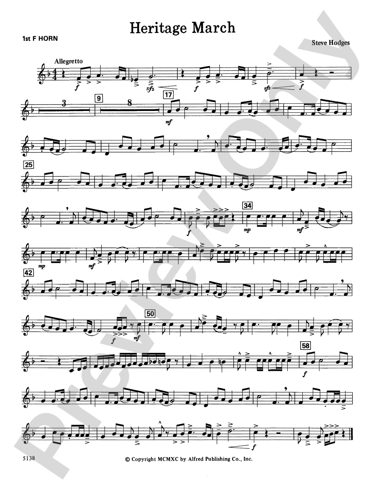 Heritage March: 1st F Horn