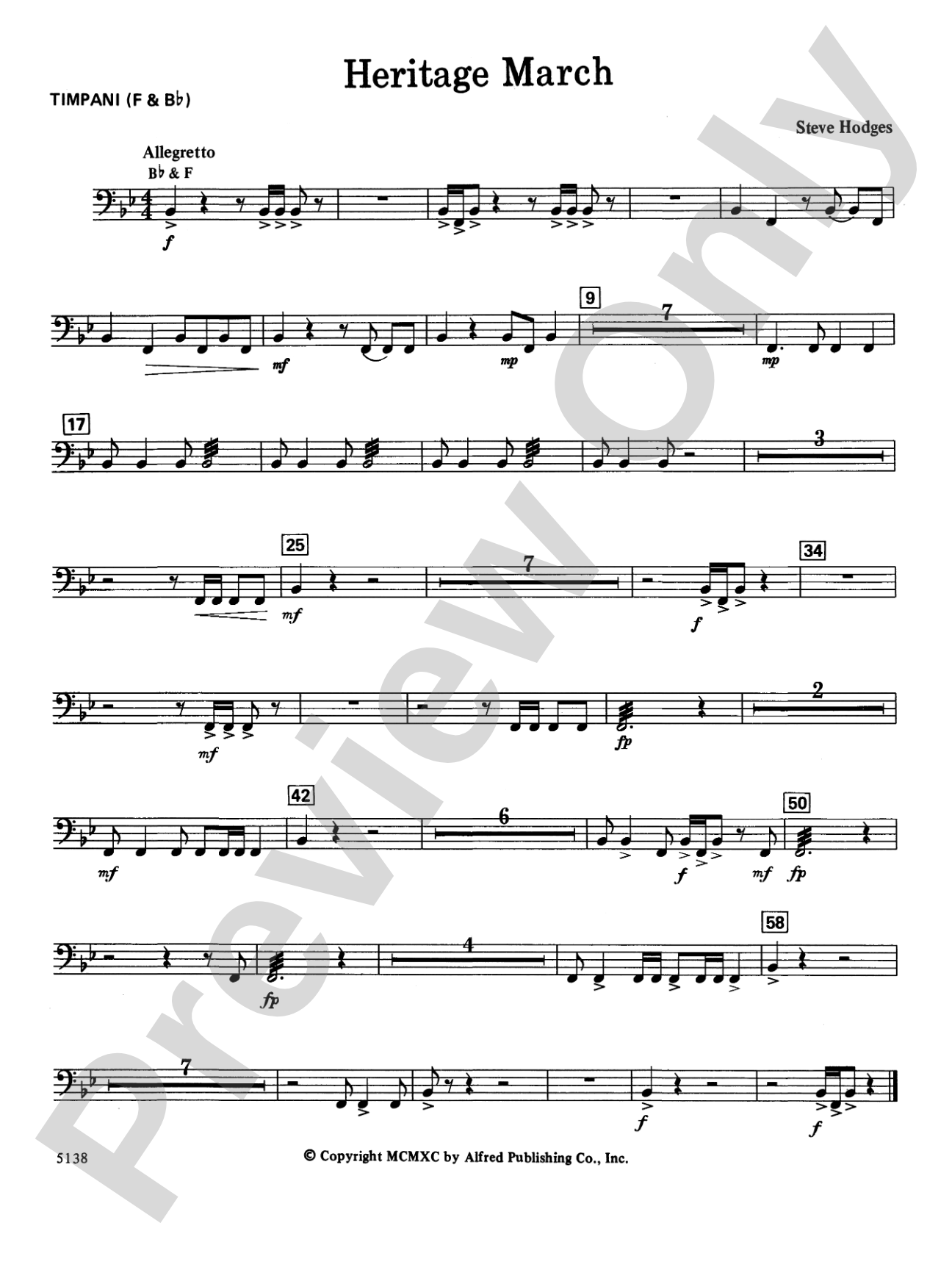 Heritage March: Timpani