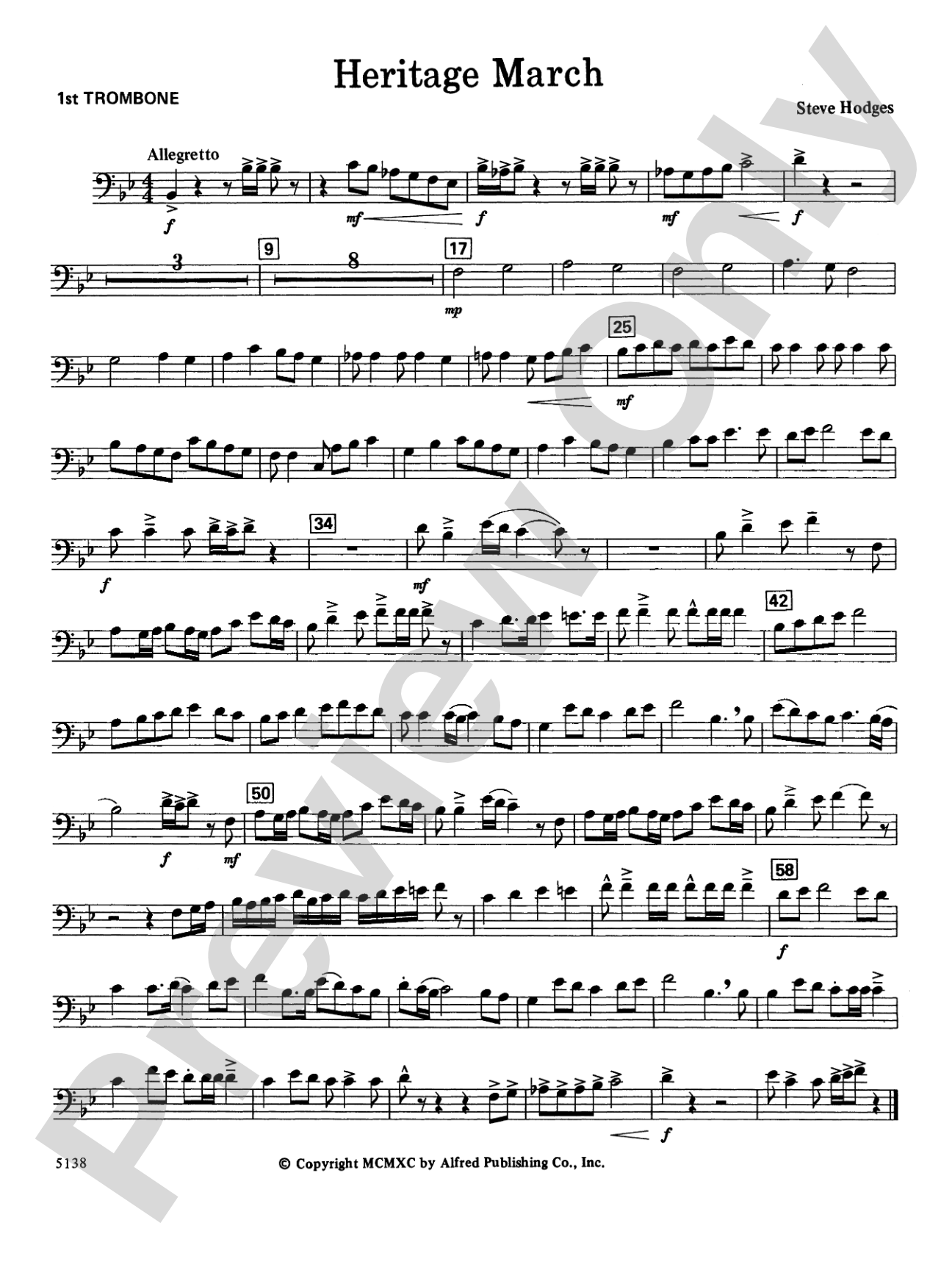 Heritage March: 1st Trombone