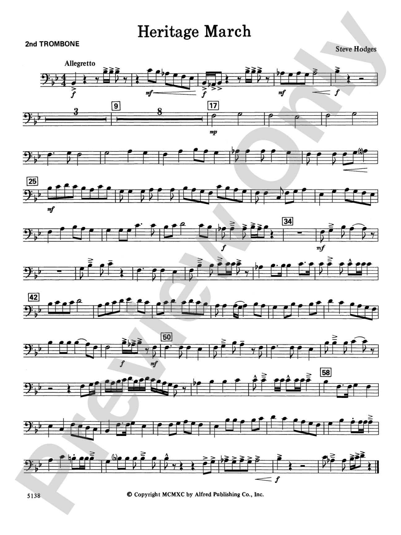 Heritage March: 2nd Trombone