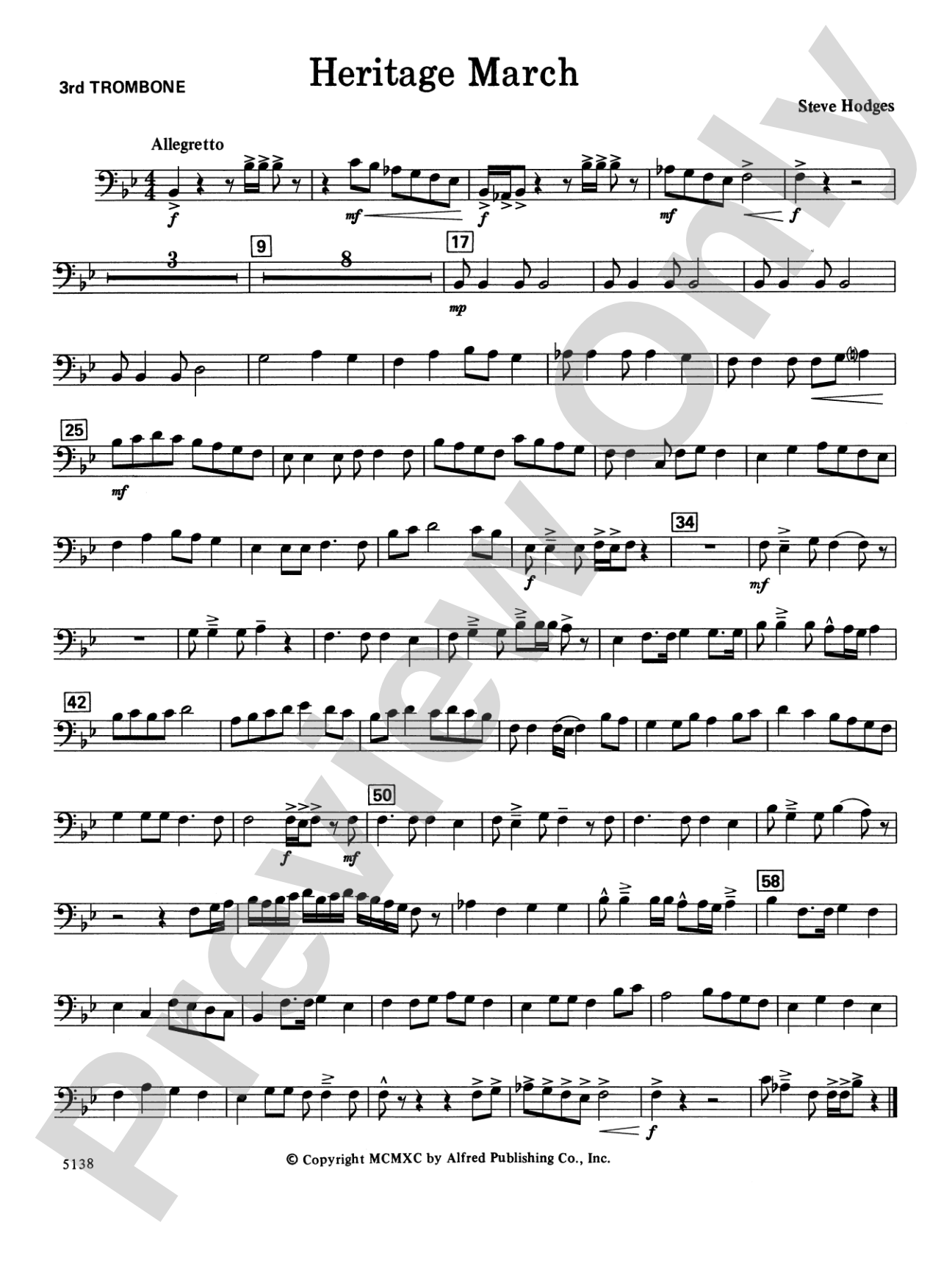 Heritage March: 3rd Trombone