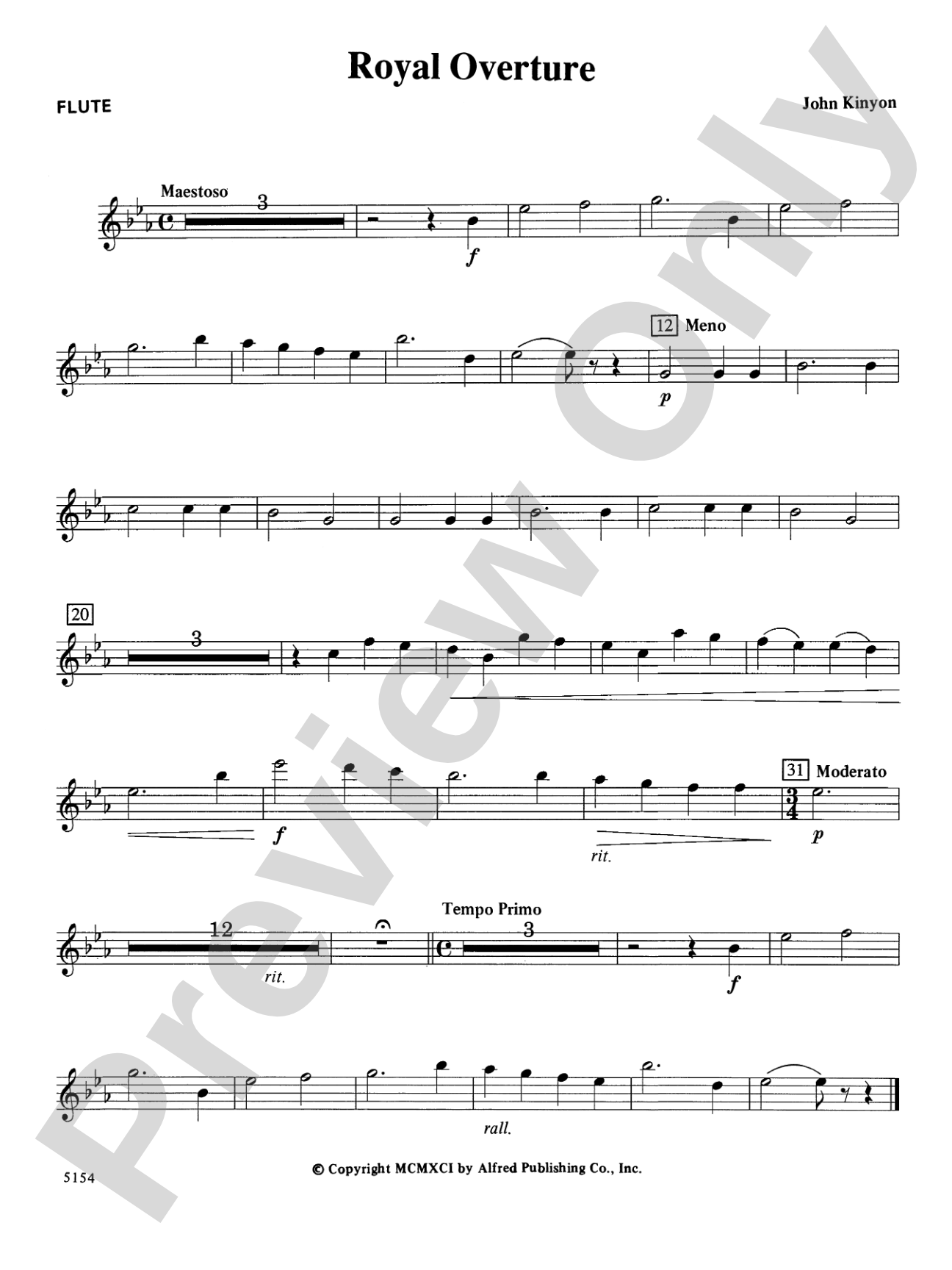 Royal Overture: Flute