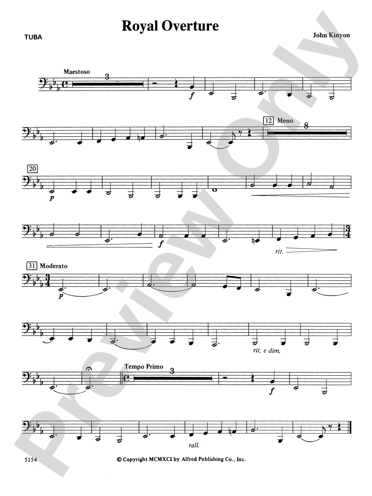 Royal Overture: Tuba