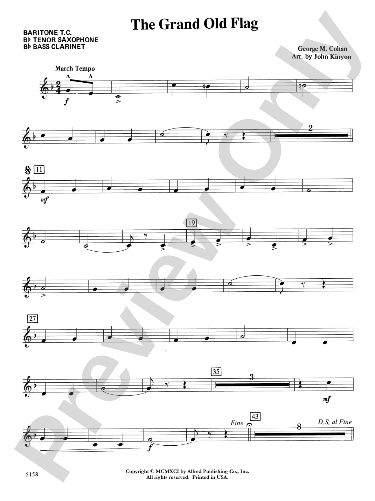 The Grand Old Flag: Baritone T.C.