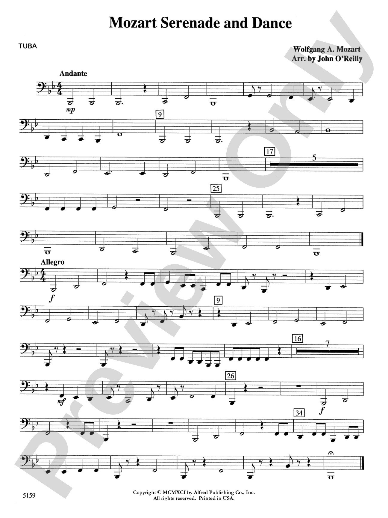Mozart Serenade and Dance: Tuba