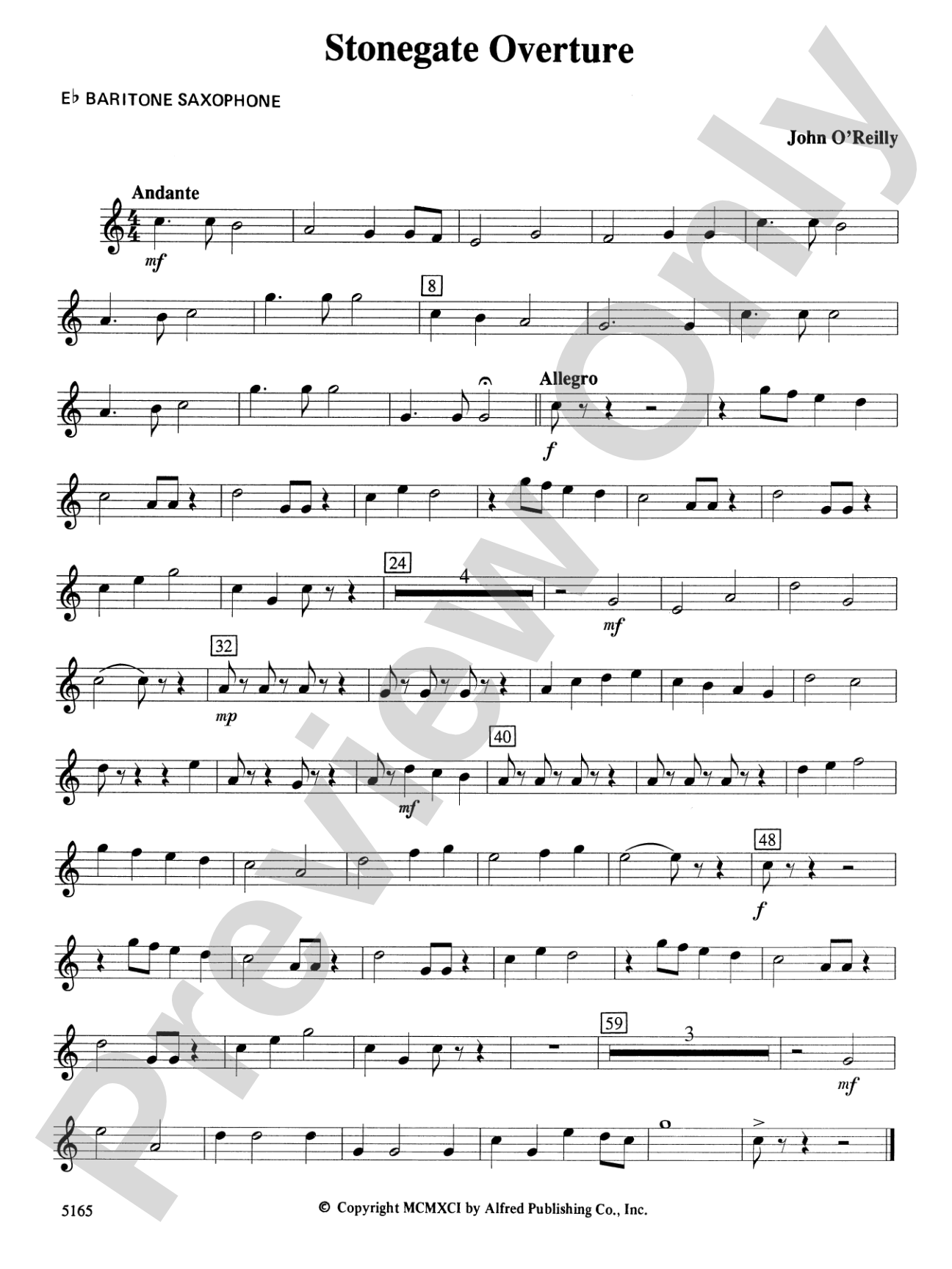 Stonegate Overture: E-flat Baritone Saxophone