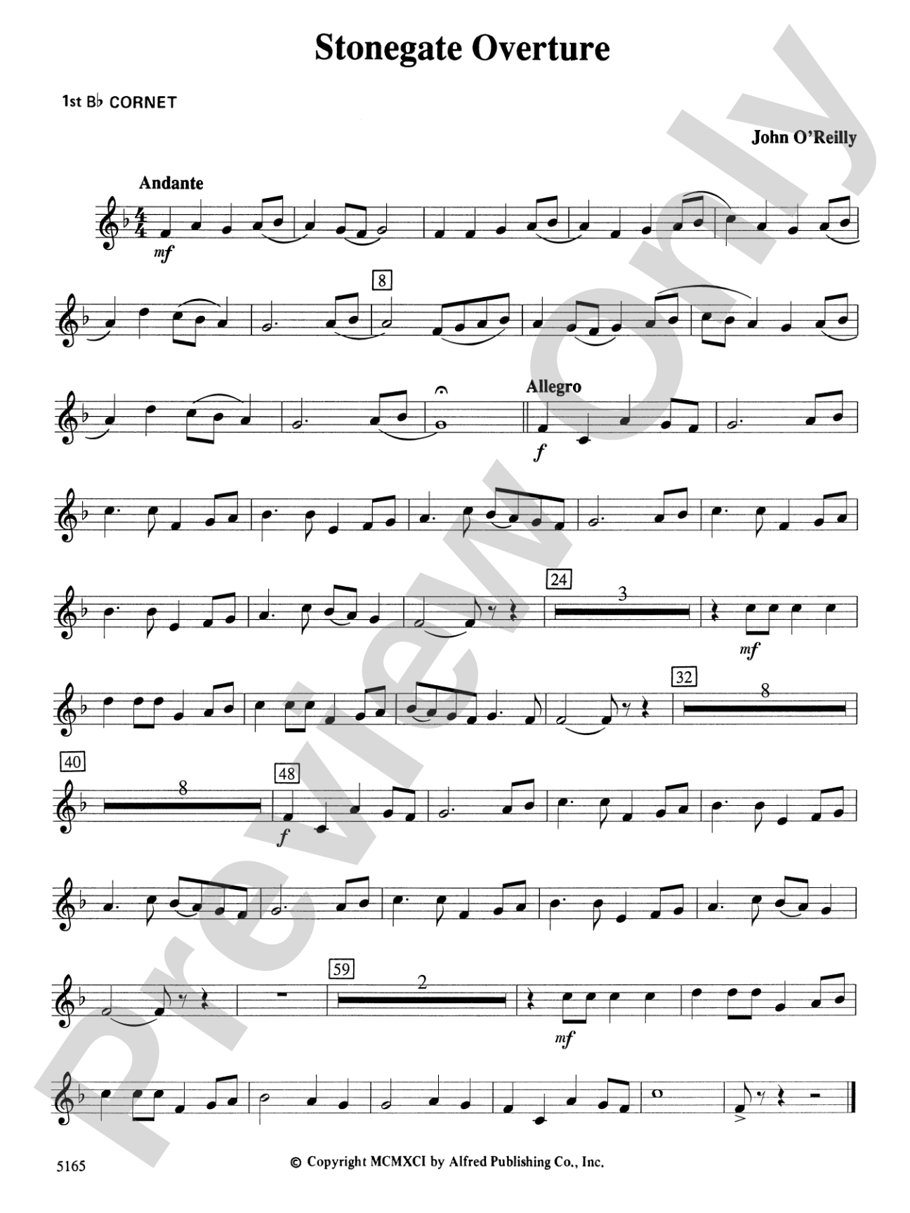 Stonegate Overture: 1st B-flat Cornet