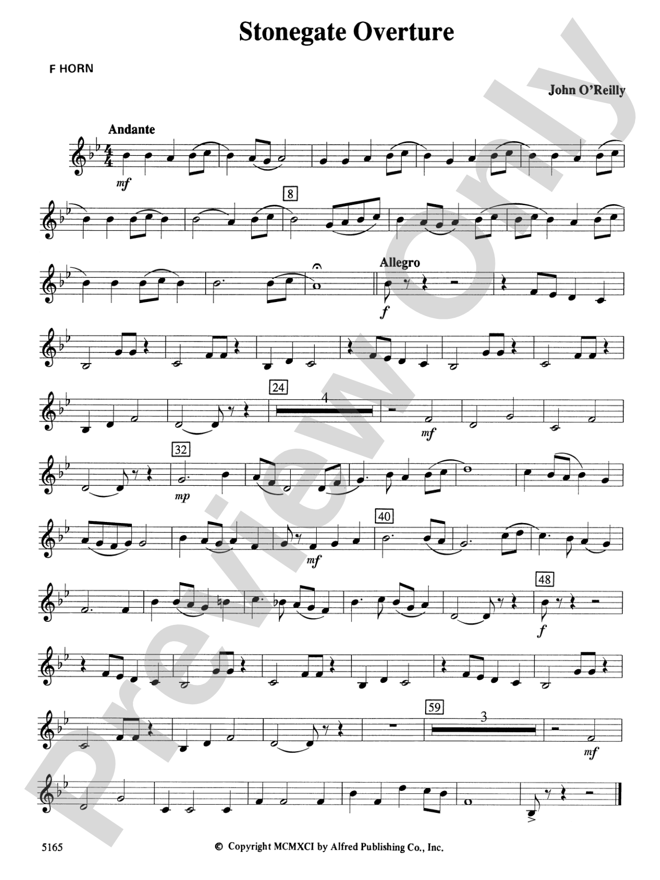 Stonegate Overture: 1st F Horn