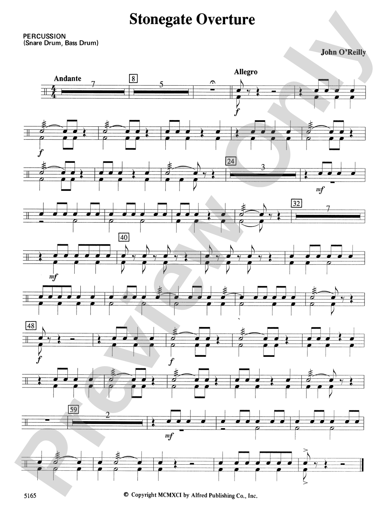 Stonegate Overture: 1st Percussion