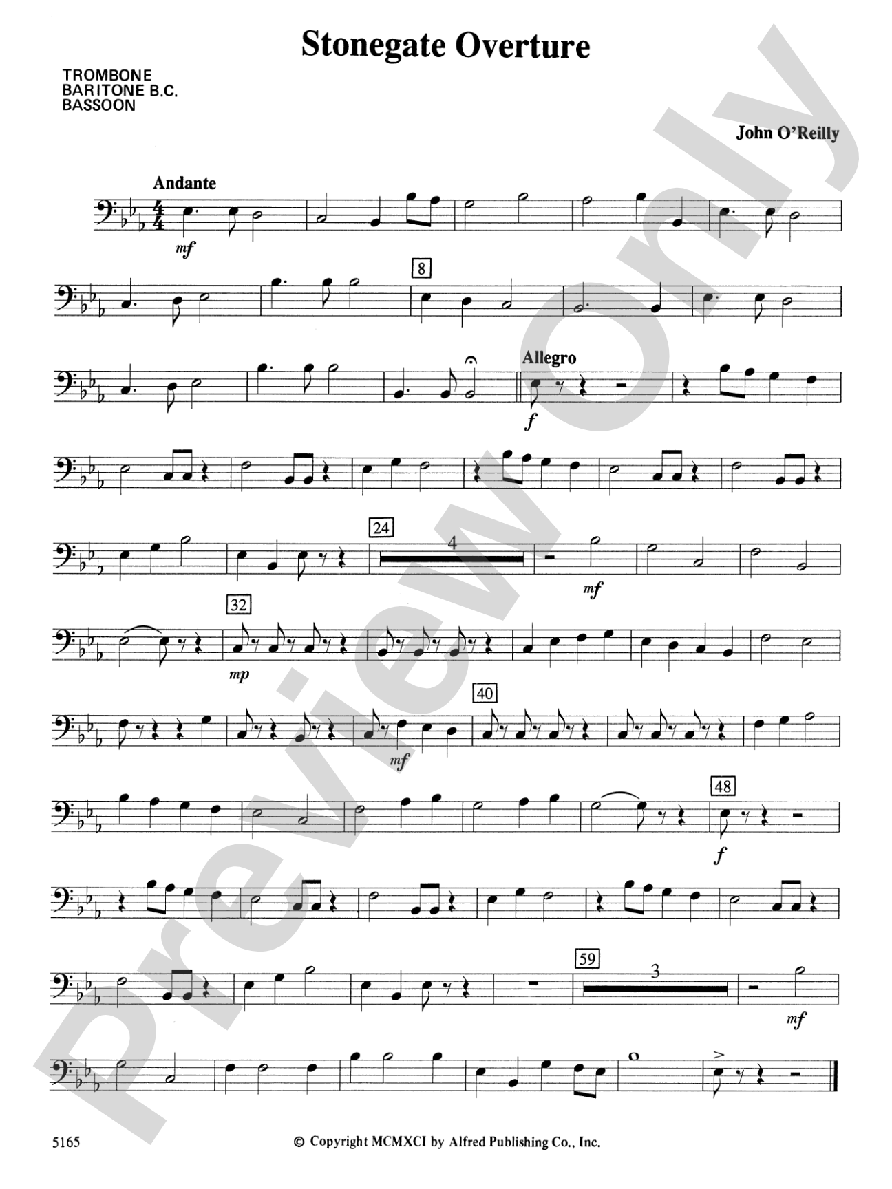 Stonegate Overture: 1st Trombone