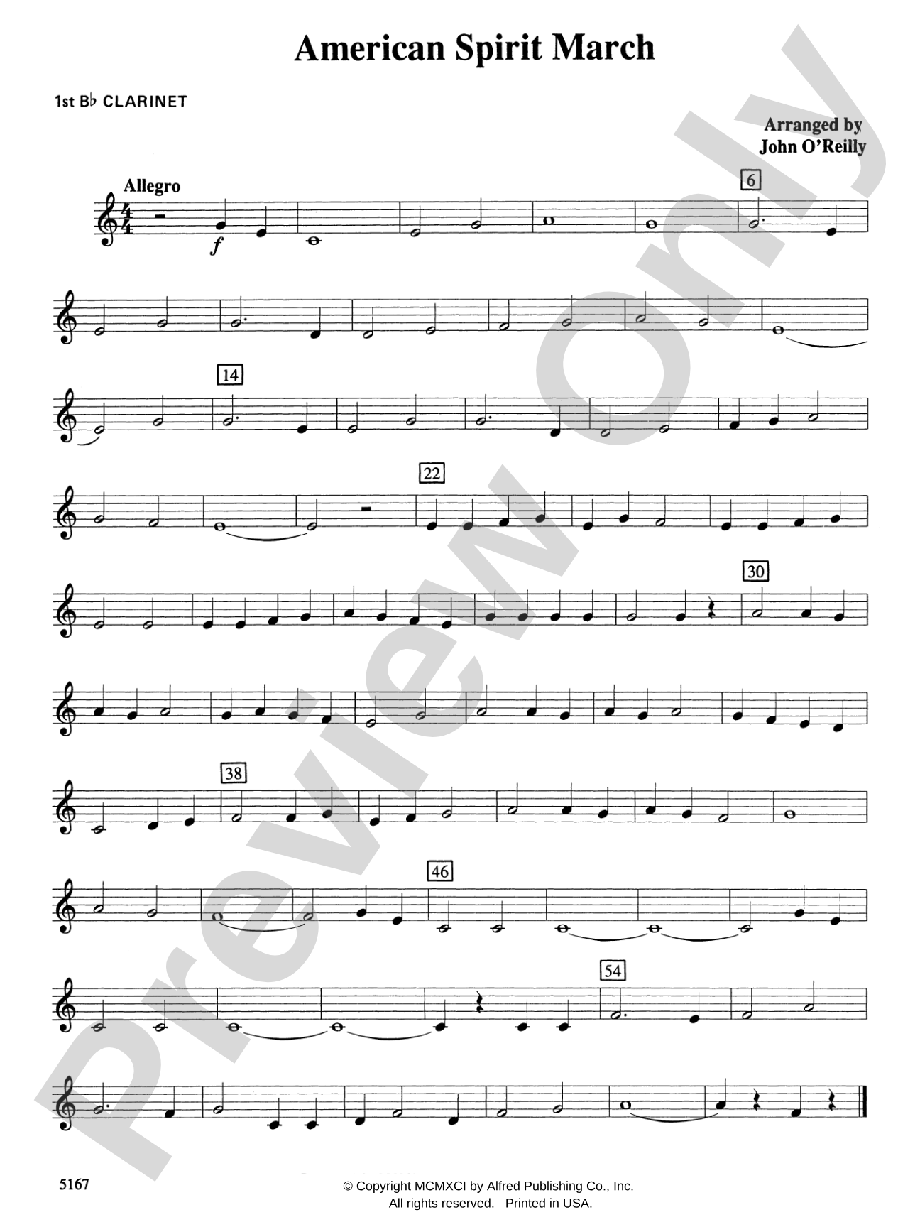 American Spirit March: 1st B-flat Clarinet