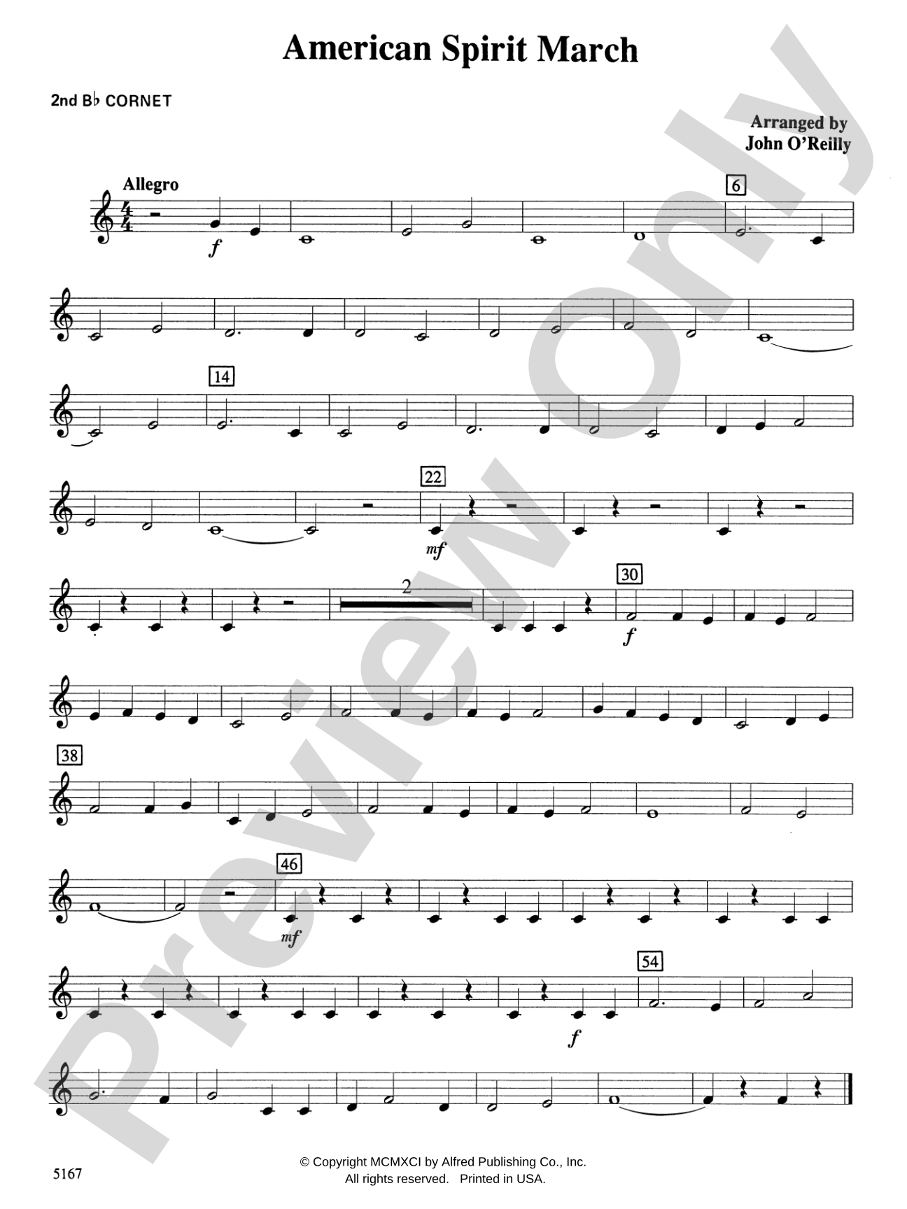 American Spirit March: 2nd B-flat Cornet