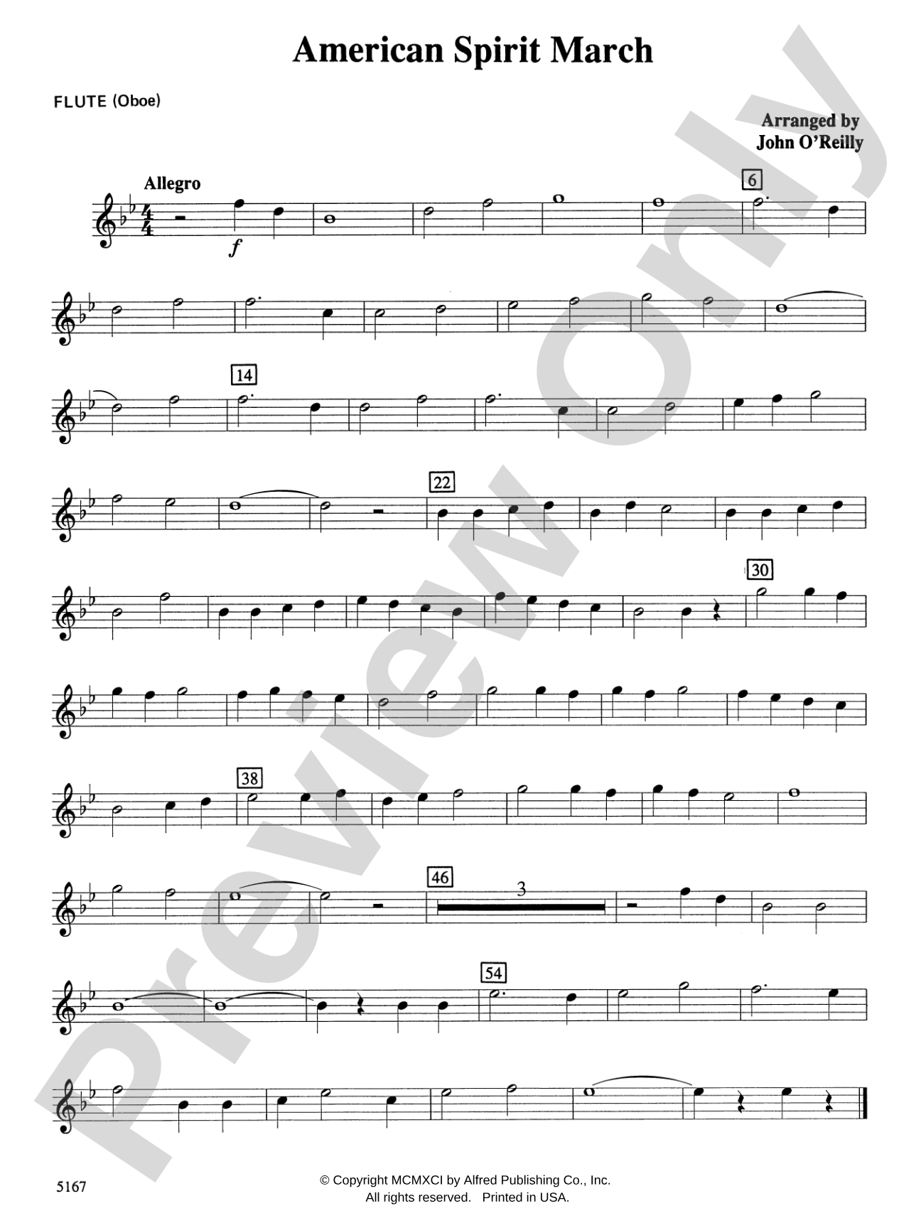 American Spirit March: Flute