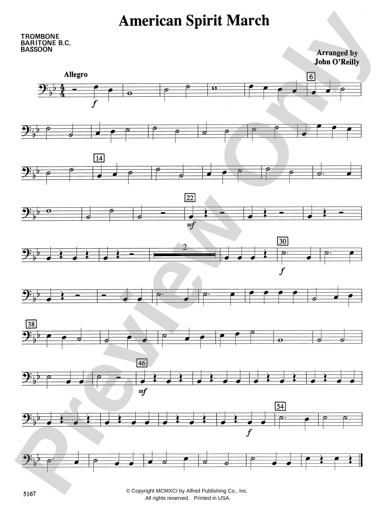 American Spirit March: 1st Trombone