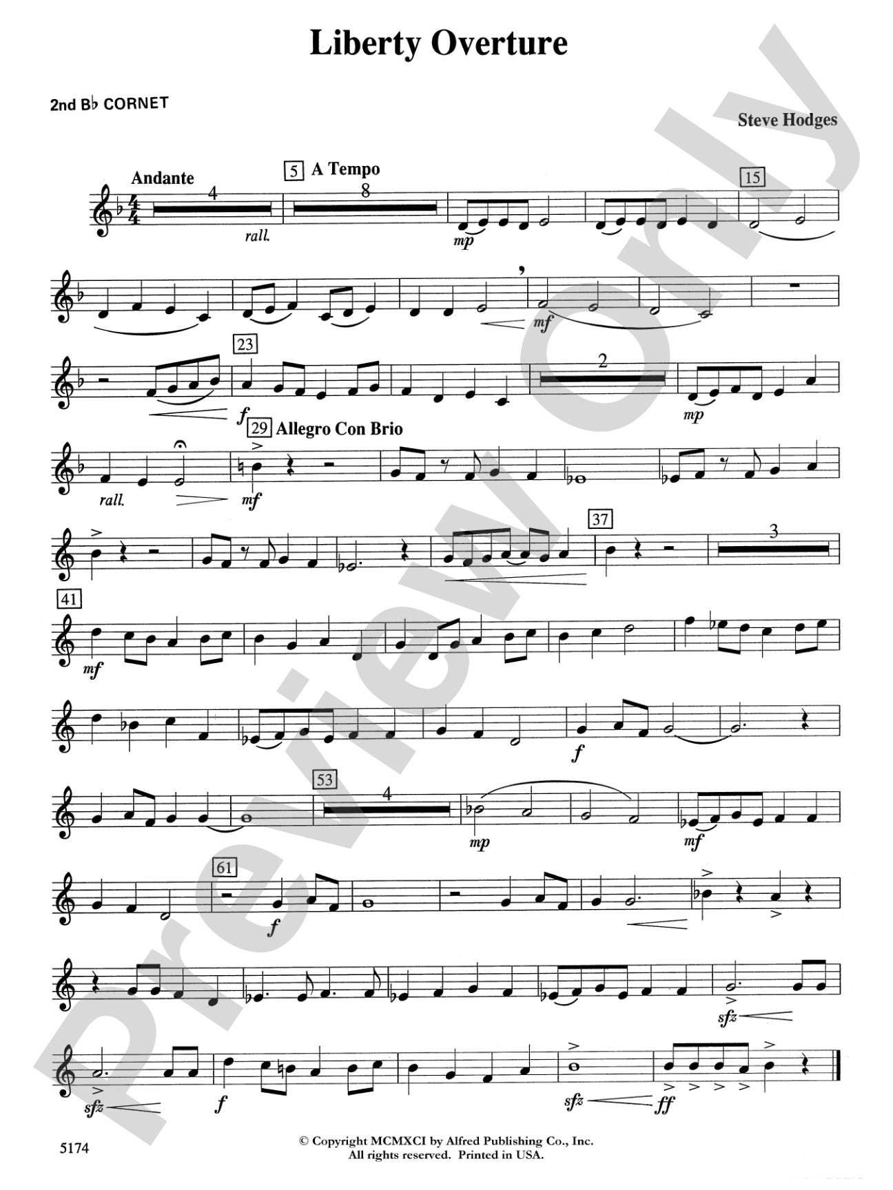 Liberty Overture: 2nd B-flat Cornet