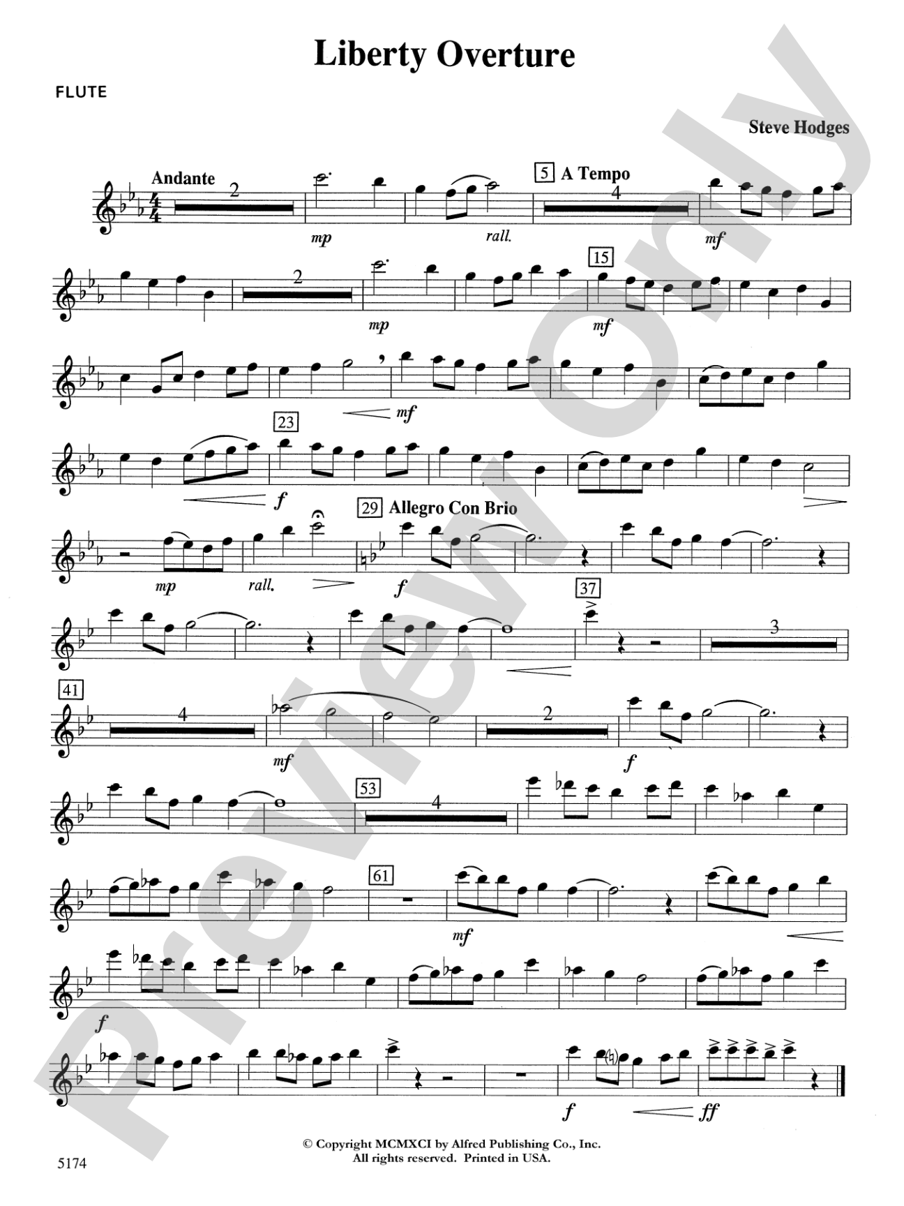 Liberty Overture: Flute